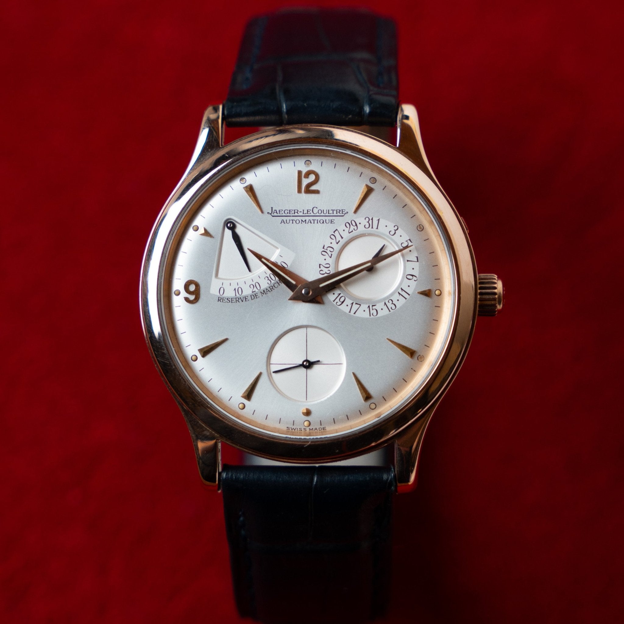 JAEGER - LECOULTRE MASTER CONTROL RESERVE DE MARCHE OR ROSE - montre vintage - Contre - Temps Paris