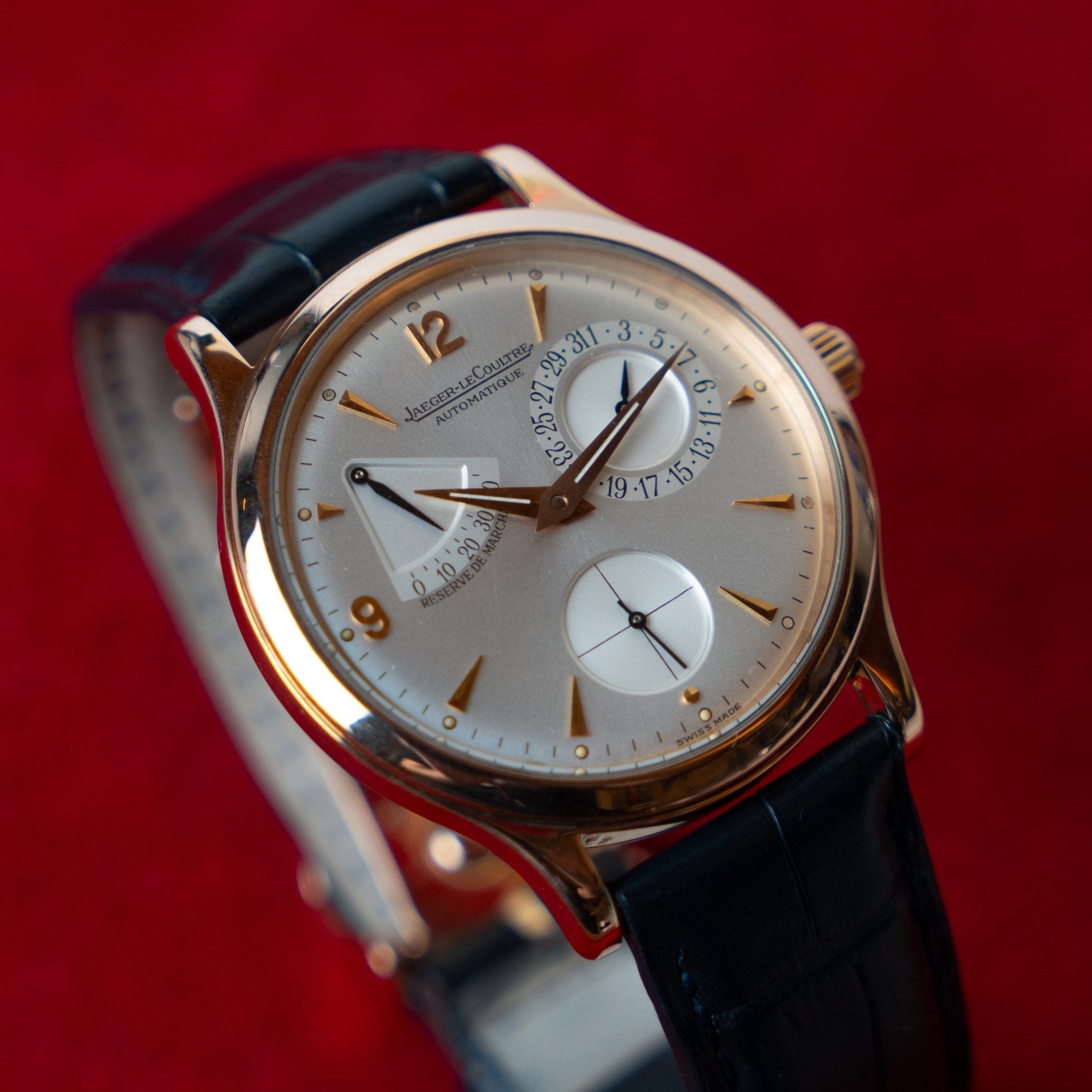 JAEGER - LECOULTRE MASTER CONTROL RESERVE DE MARCHE OR ROSE - montre vintage - Contre - Temps Paris