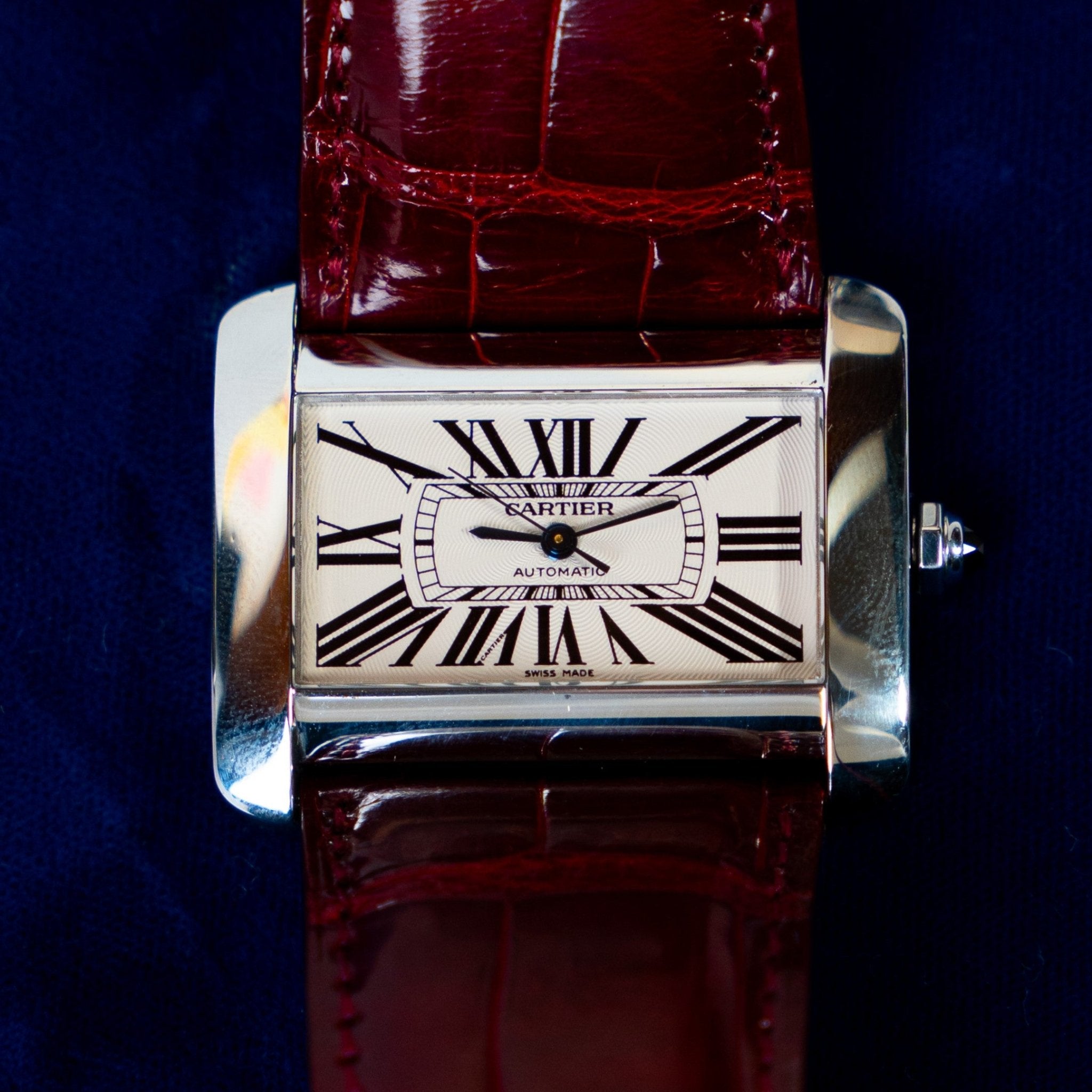 CARTIER TANK DIVAN ACIER HOMME - montre vintage - Contre - Temps Paris