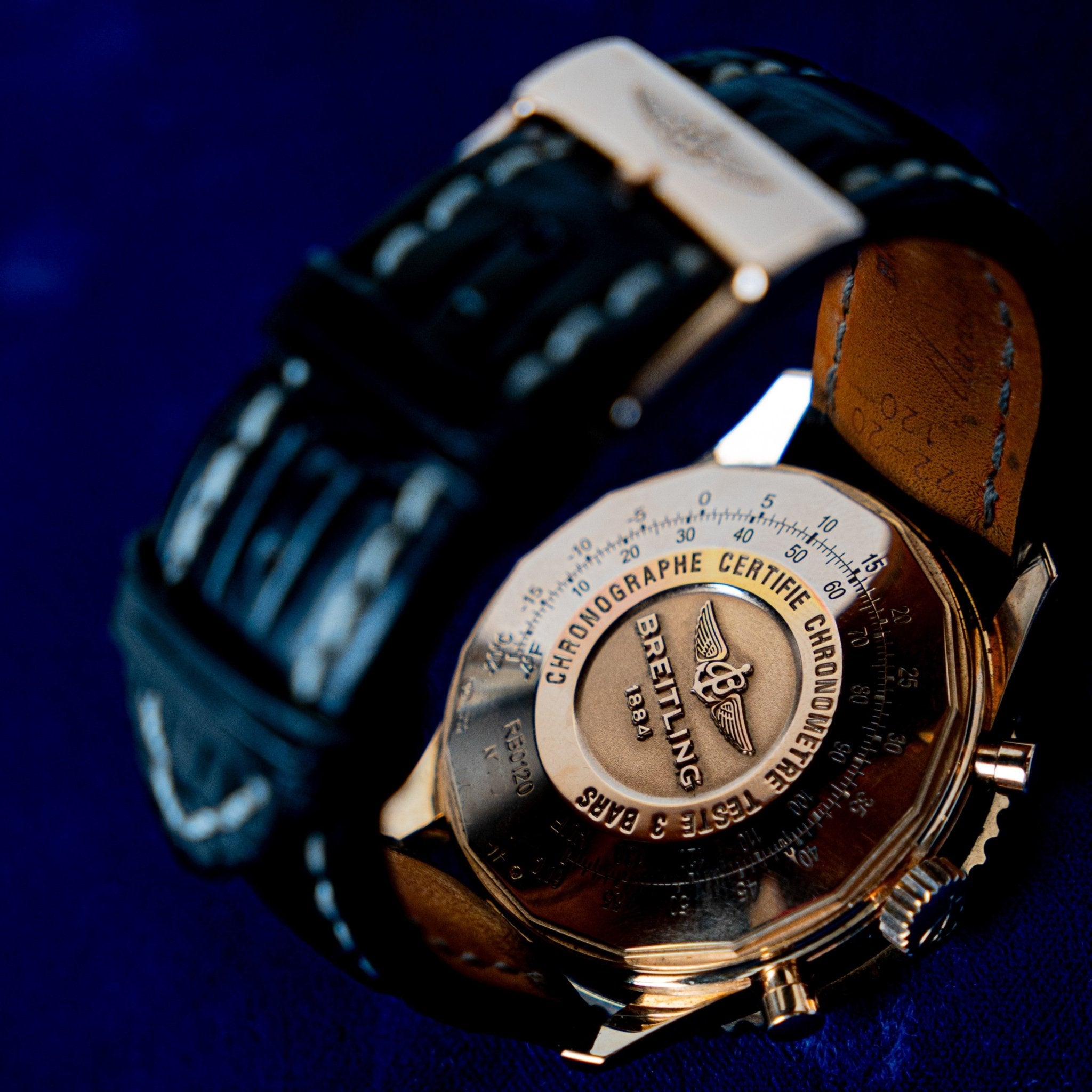 BREITLING NAVITIMER CHRONOGRAPHE OR ROSE - montre vintage - Contre - Temps Paris