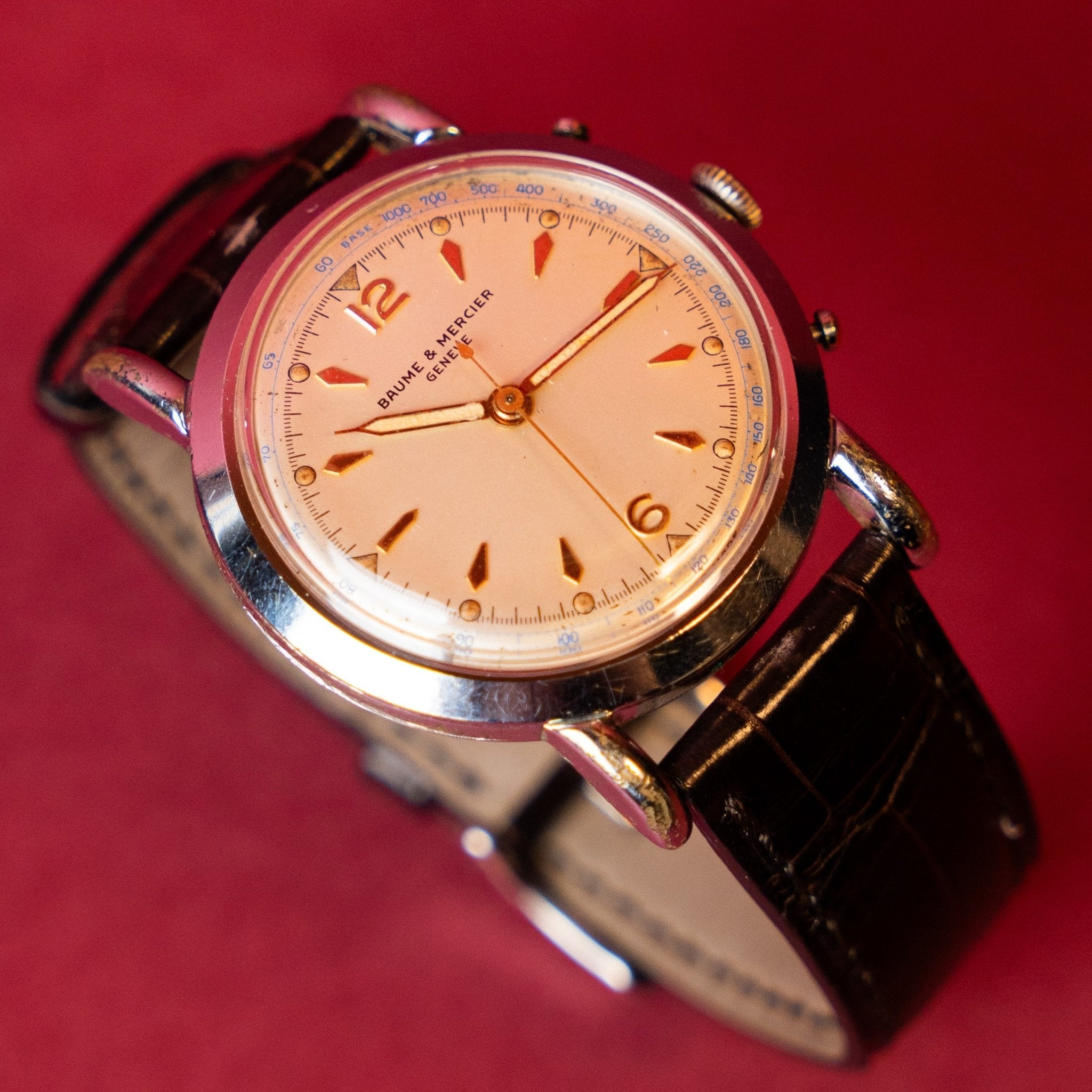 BAUME & MERCIER CHRONOGRAPHE FLY - BACK - montre vintage - Contre - Temps Paris