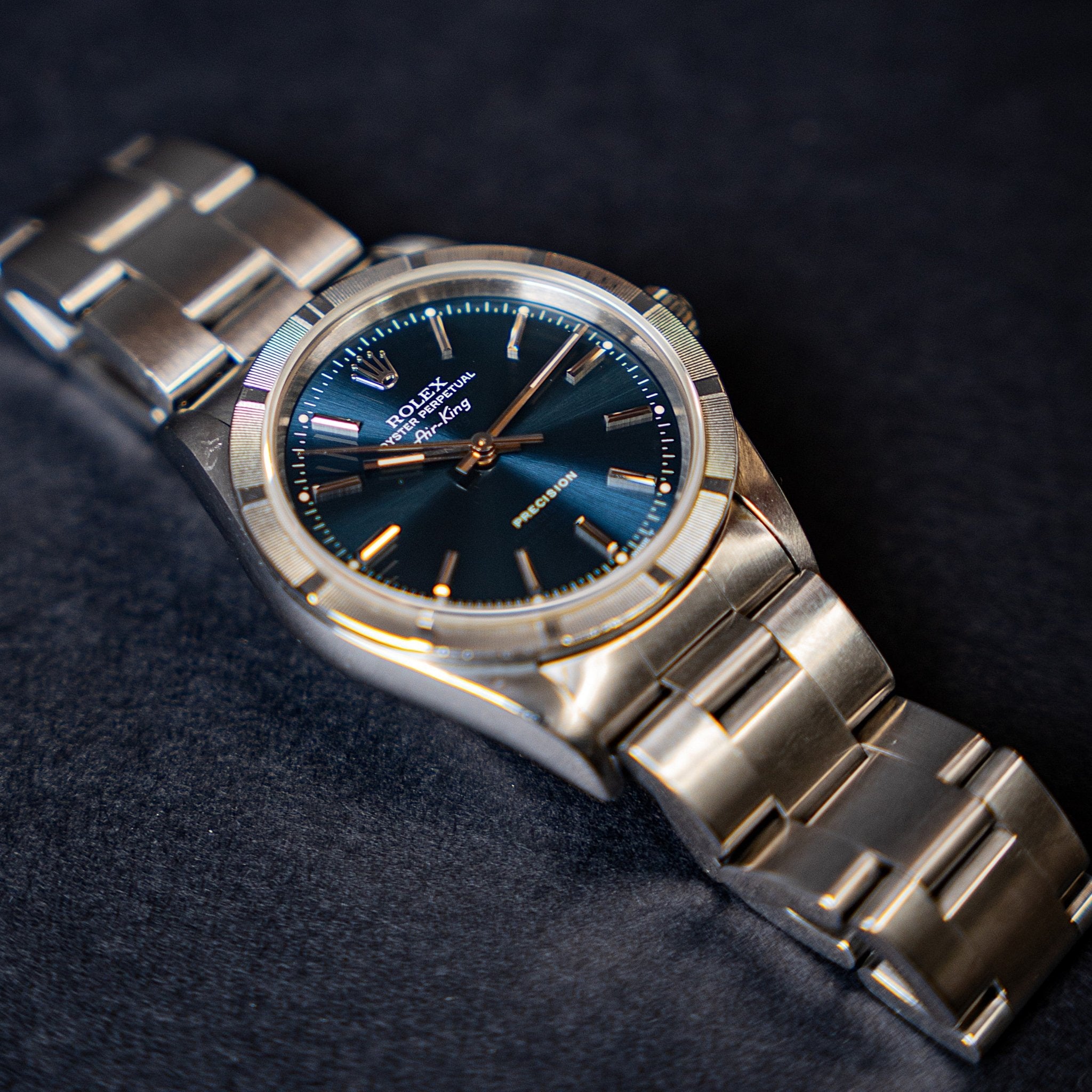 ROLEX AIR KING PRECISION BLEU NUIT - montre vintage - Contre - Temps Paris