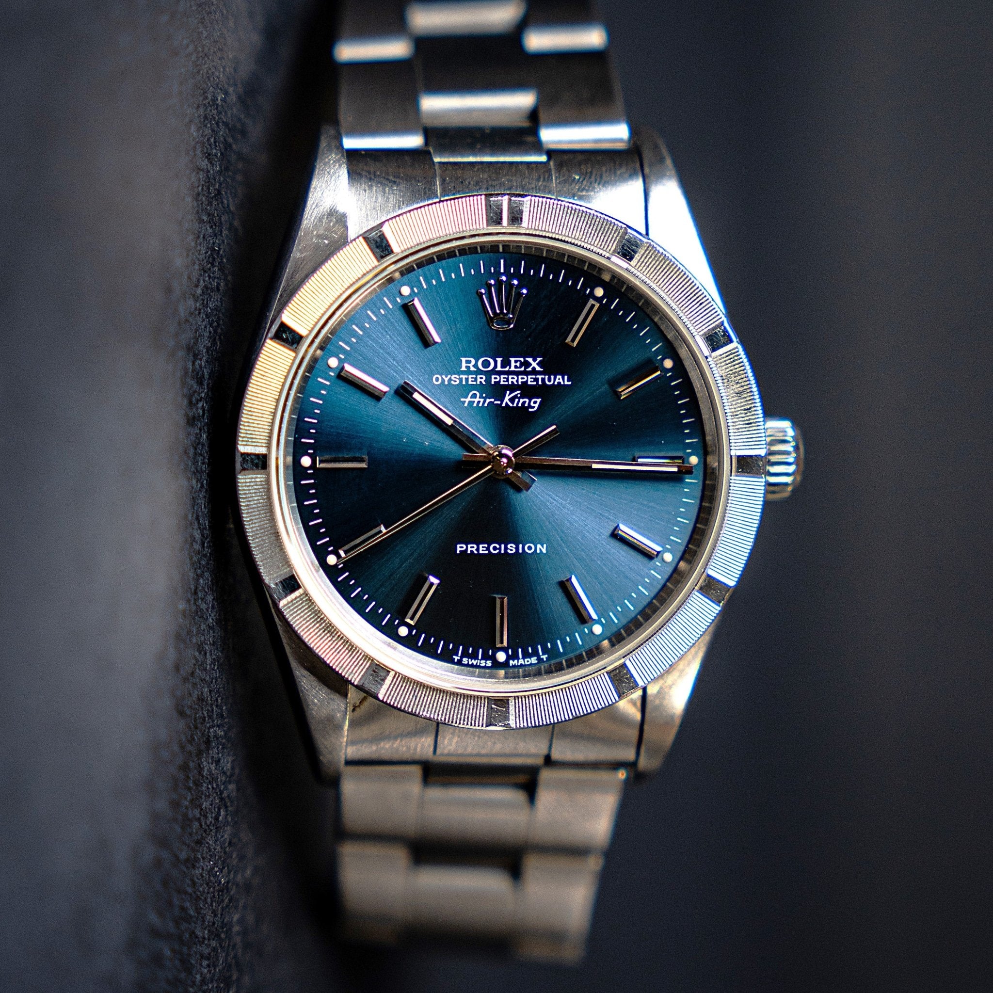 ROLEX AIR KING PRECISION BLEU NUIT - montre vintage - Contre - Temps Paris