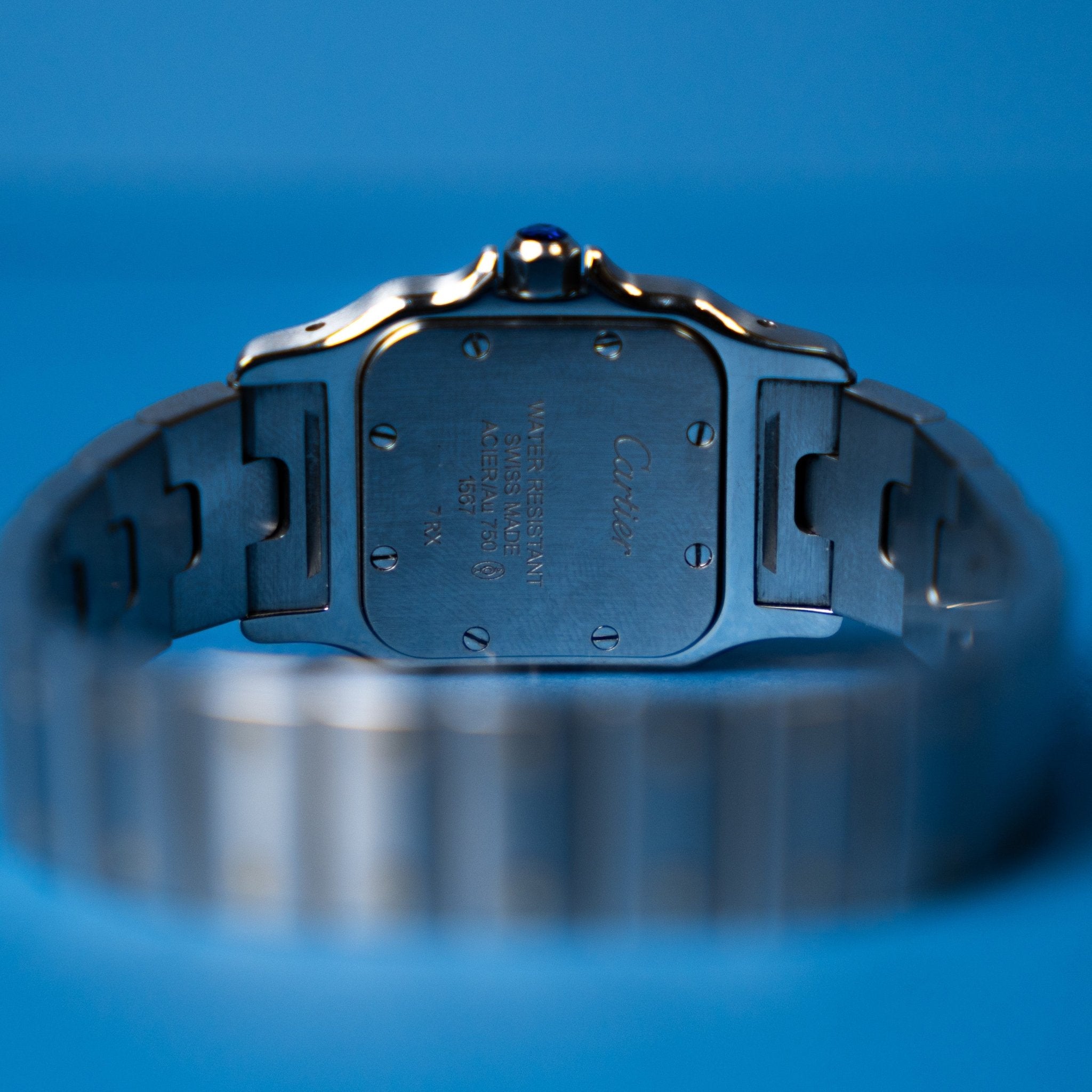 CARTIER SANTOS GALBEE OR ET ACIER - montre vintage - Contre - Temps Paris