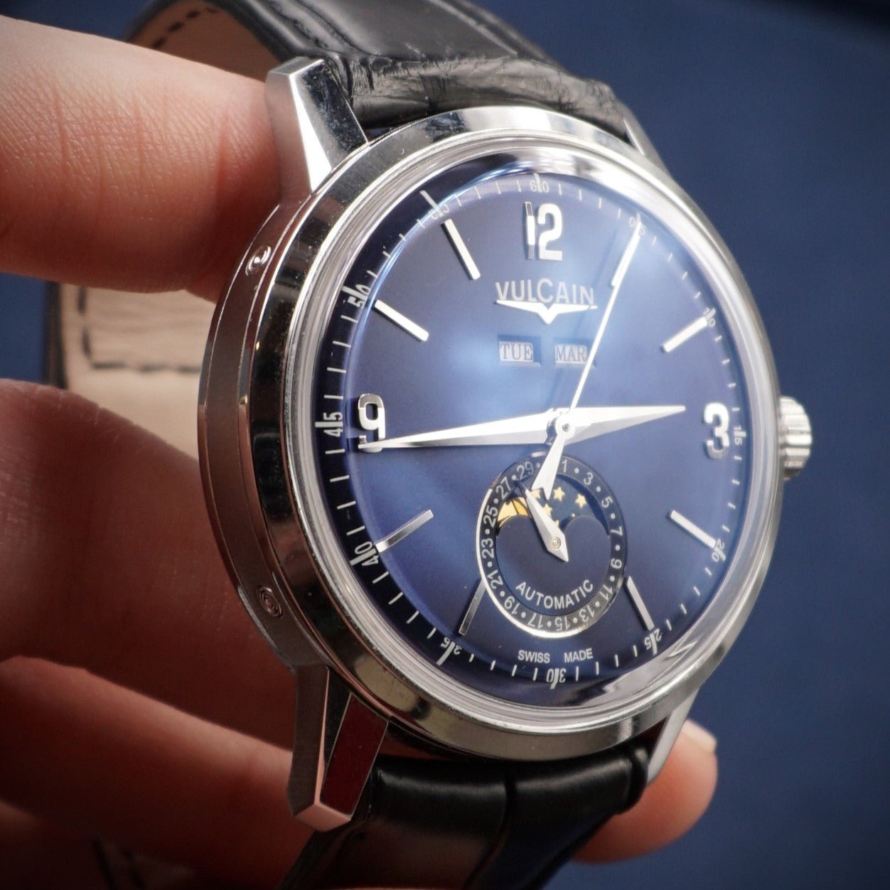 VULCAIN 50'S PRESIDENTS PHASE DE LUNE - montre vintage - Contre - Temps Paris