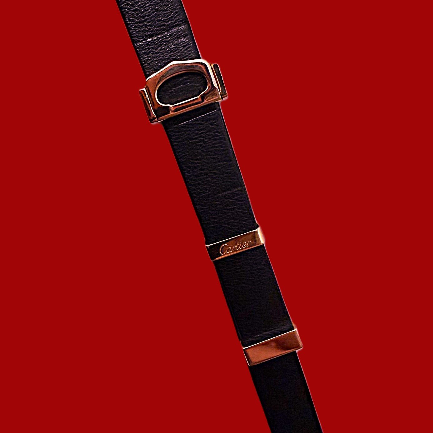Cartier Tank Allongée Lanières Or Rose Ref. 2593, 2004 - montre vintage - Contre - Temps Paris