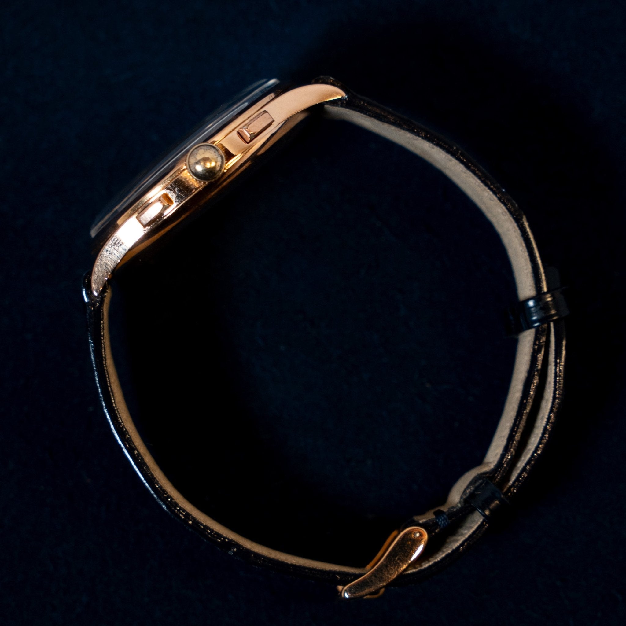 ZENITH CHRONOGRAPHE OR ROSE - montre vintage - Contre - Temps Paris