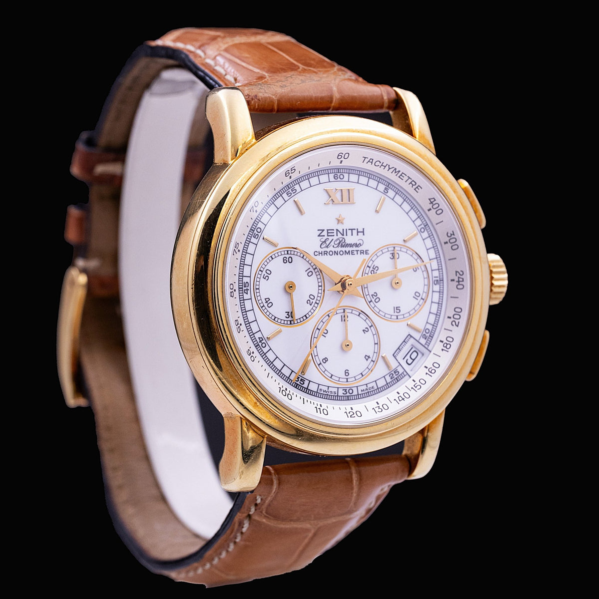 Zenith El Primero Chronographe Or Ref. 30-0380.400, circa 2003 - montre vintage - Contre-Temps Paris