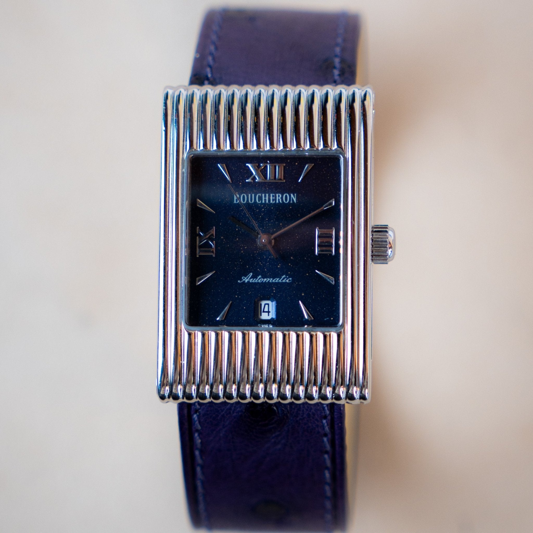 BOUCHERON REFLET AUTOMATIQUE ACIER - montre vintage - Contre - Temps Paris