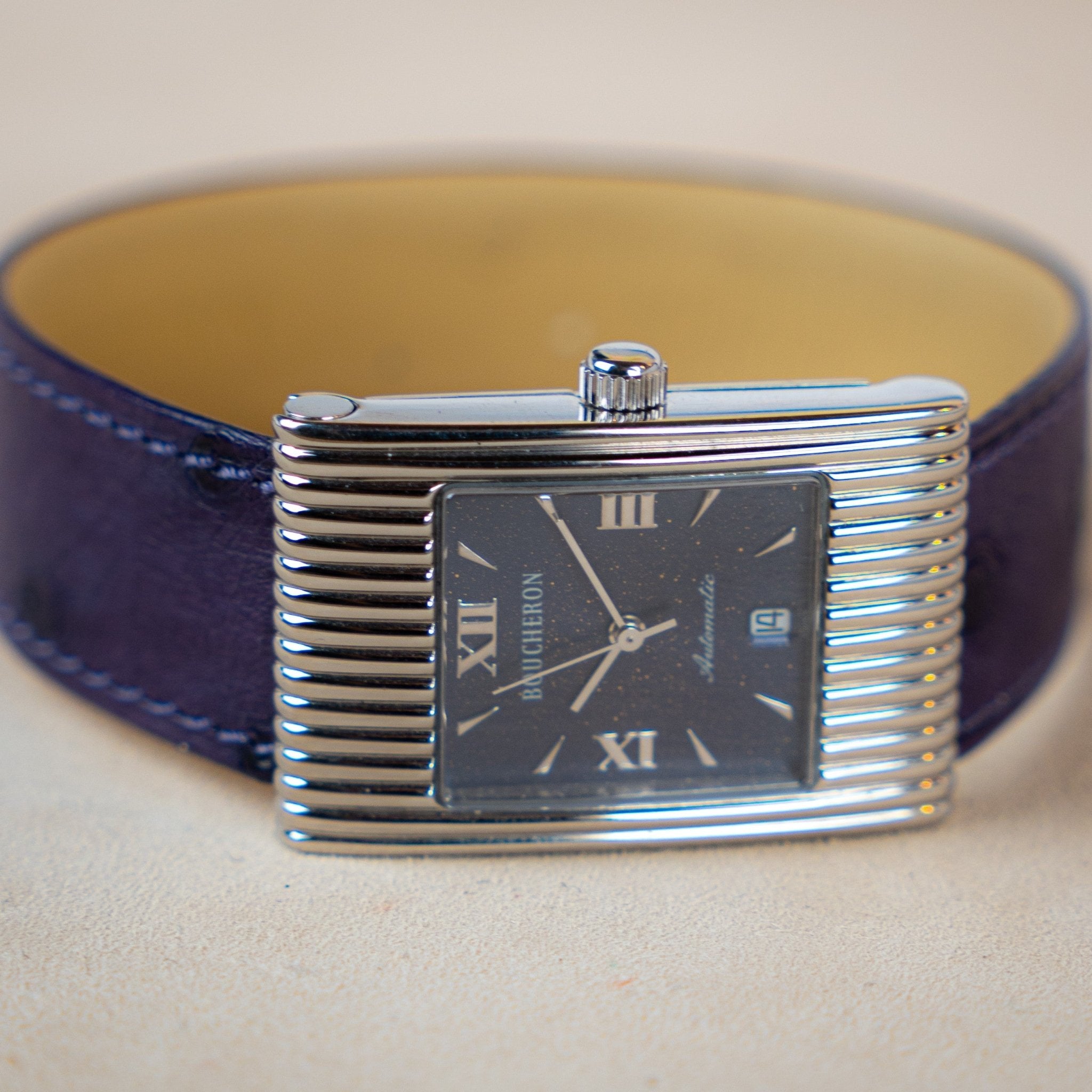 BOUCHERON REFLET AUTOMATIQUE ACIER - montre vintage - Contre - Temps Paris