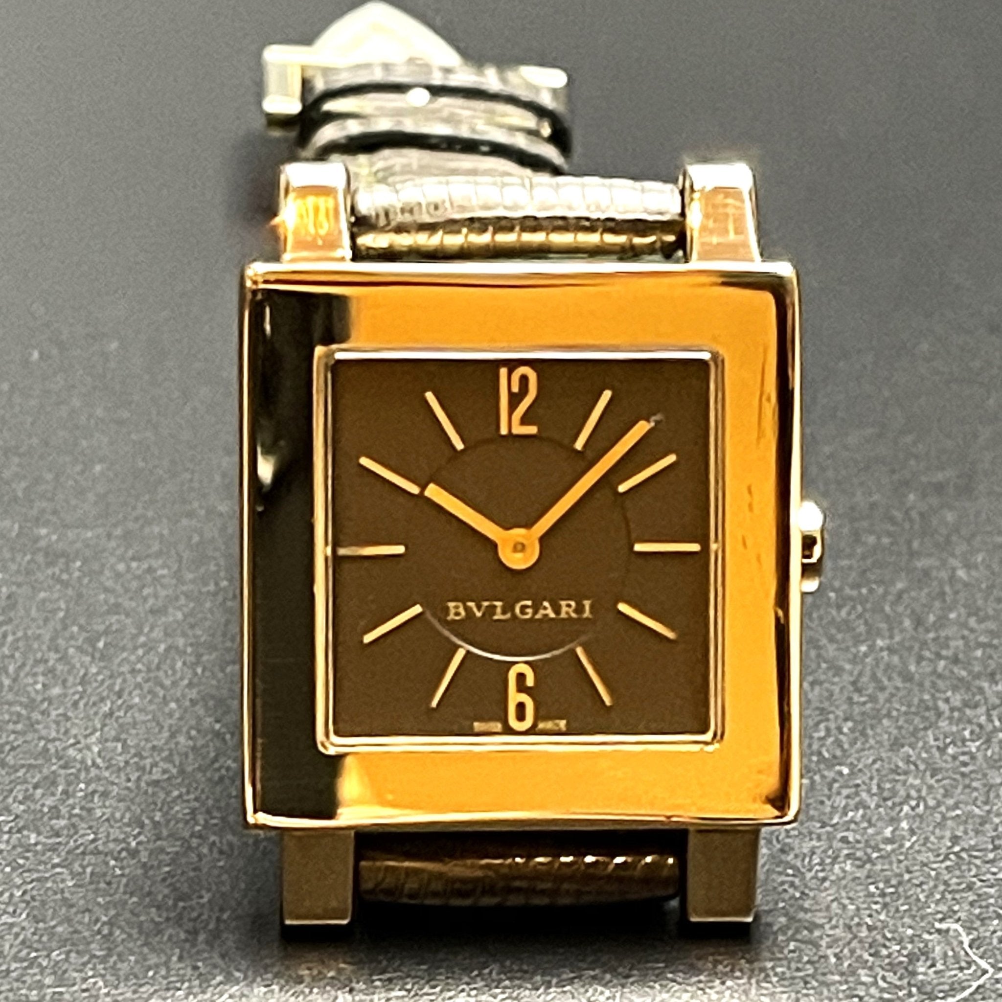 BULGARI "QUADRATO" OR 18K - montre vintage - Contre - Temps Paris