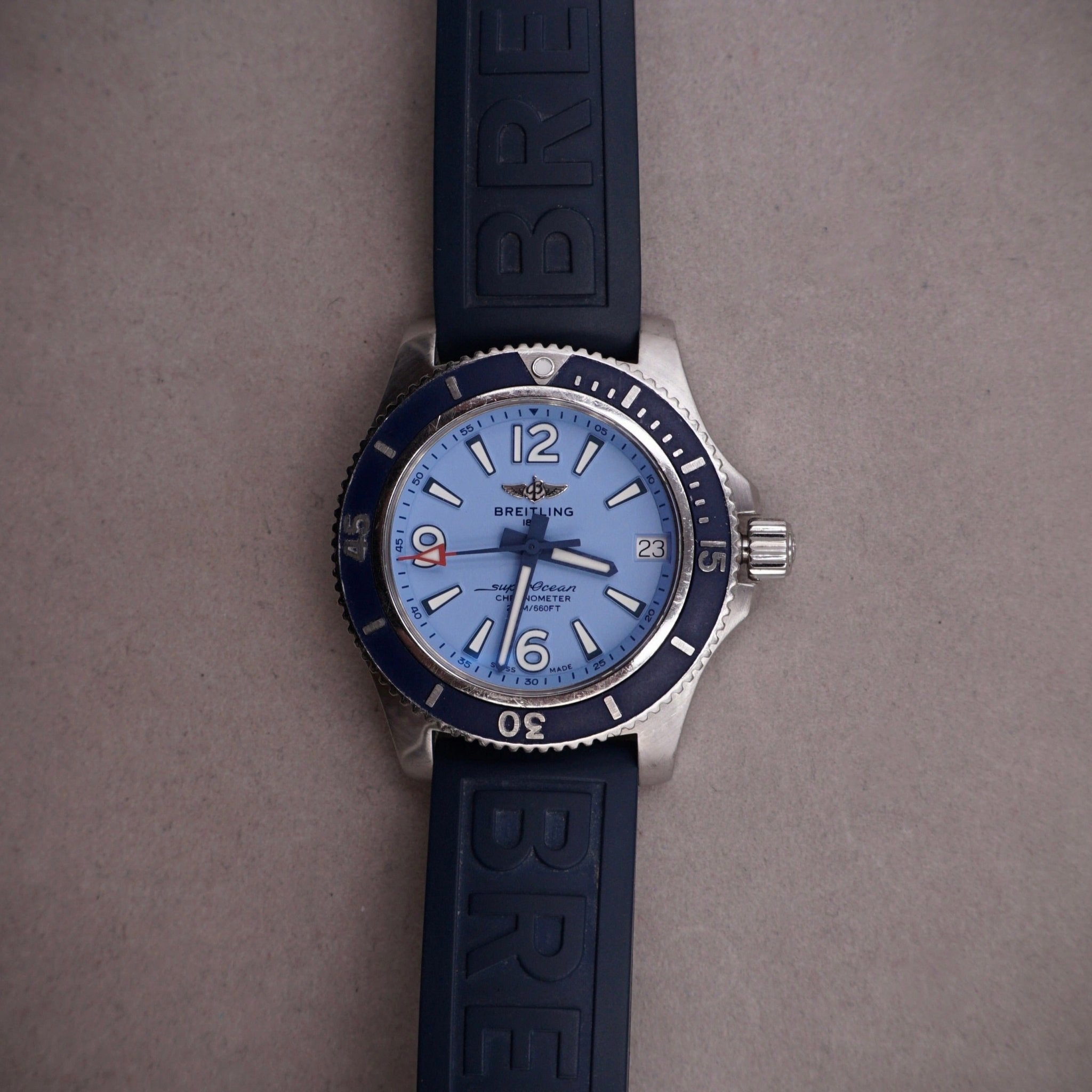 BREITLING SUPER OCEAN 36 - montre vintage - Contre - Temps Paris