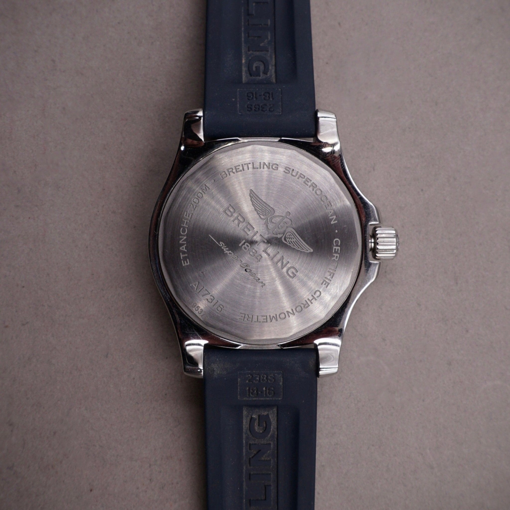 BREITLING SUPER OCEAN 36 - montre vintage - Contre - Temps Paris