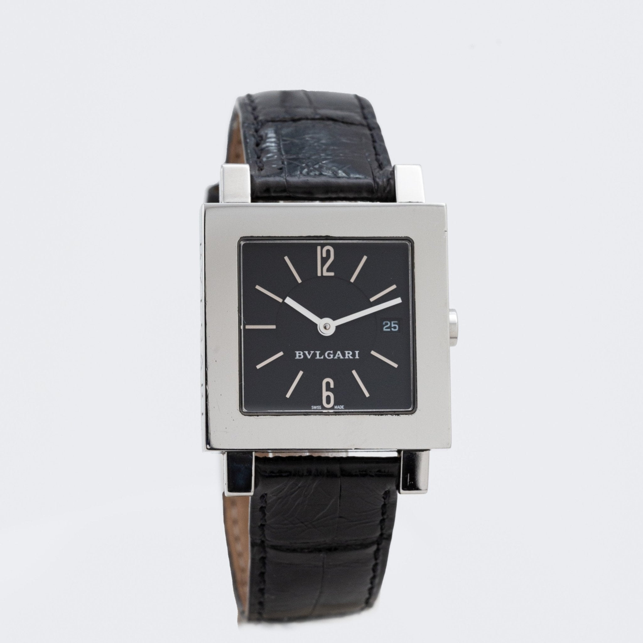 BULGARI QUADRATO LADY ACIER - montre vintage - Contre - Temps Paris