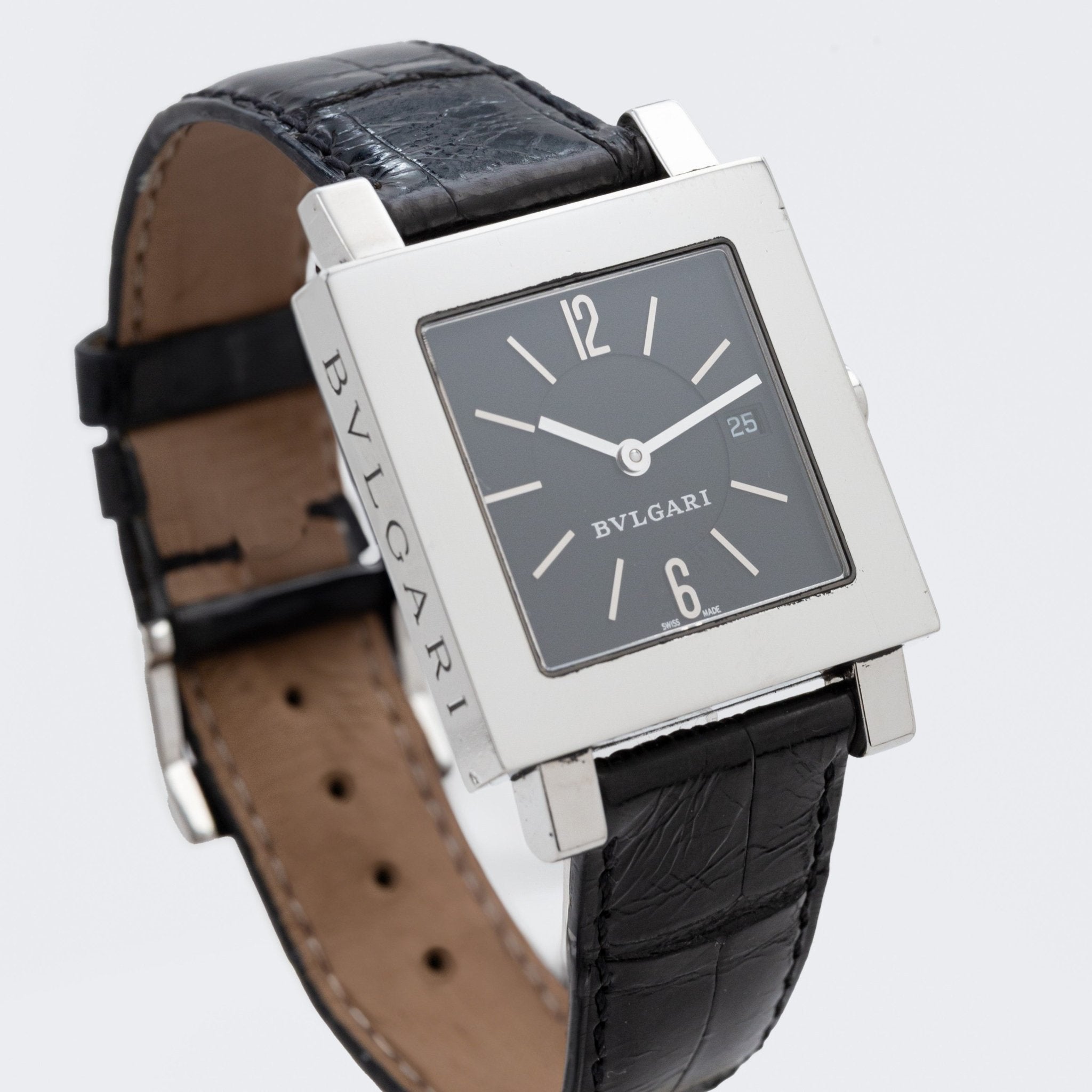 BULGARI QUADRATO LADY ACIER - montre vintage - Contre - Temps Paris