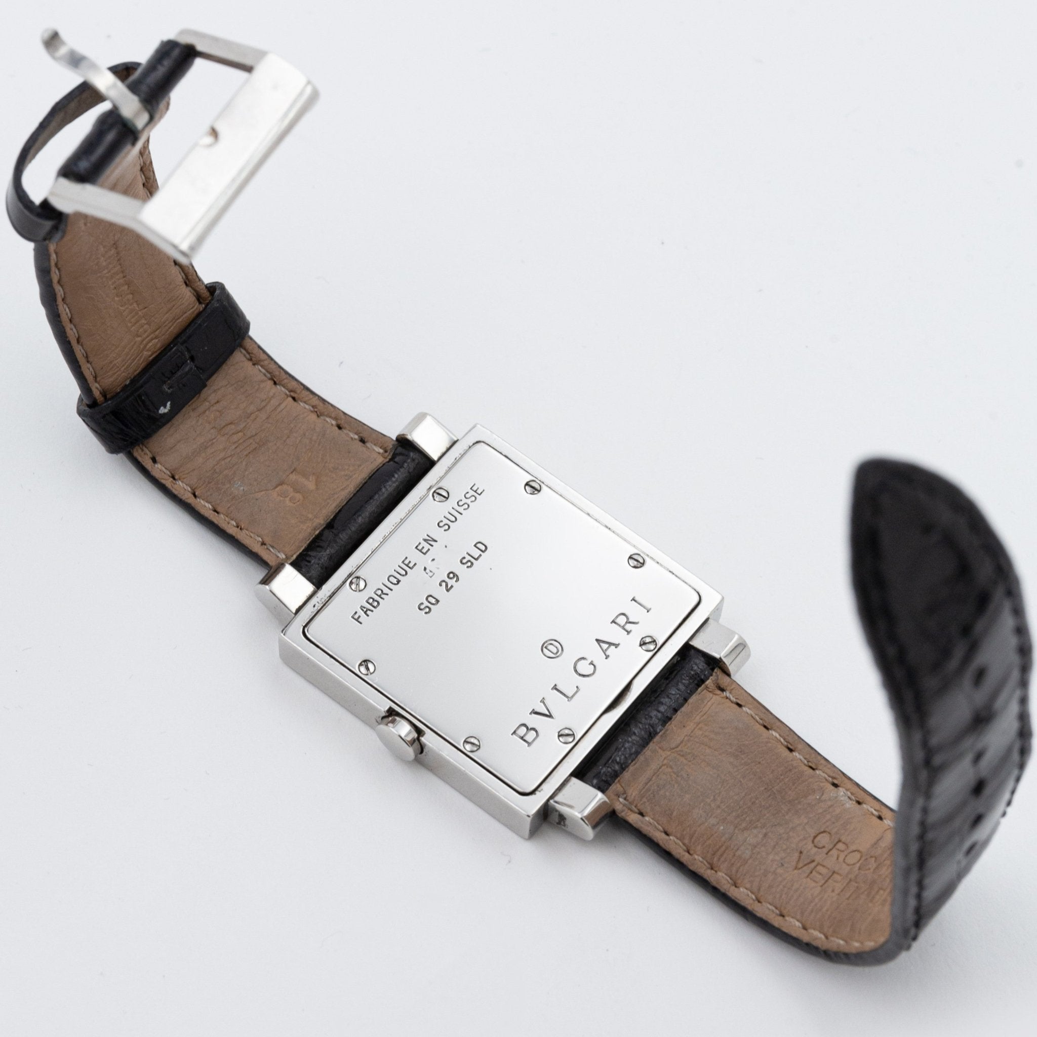 BULGARI QUADRATO LADY ACIER - montre vintage - Contre - Temps Paris