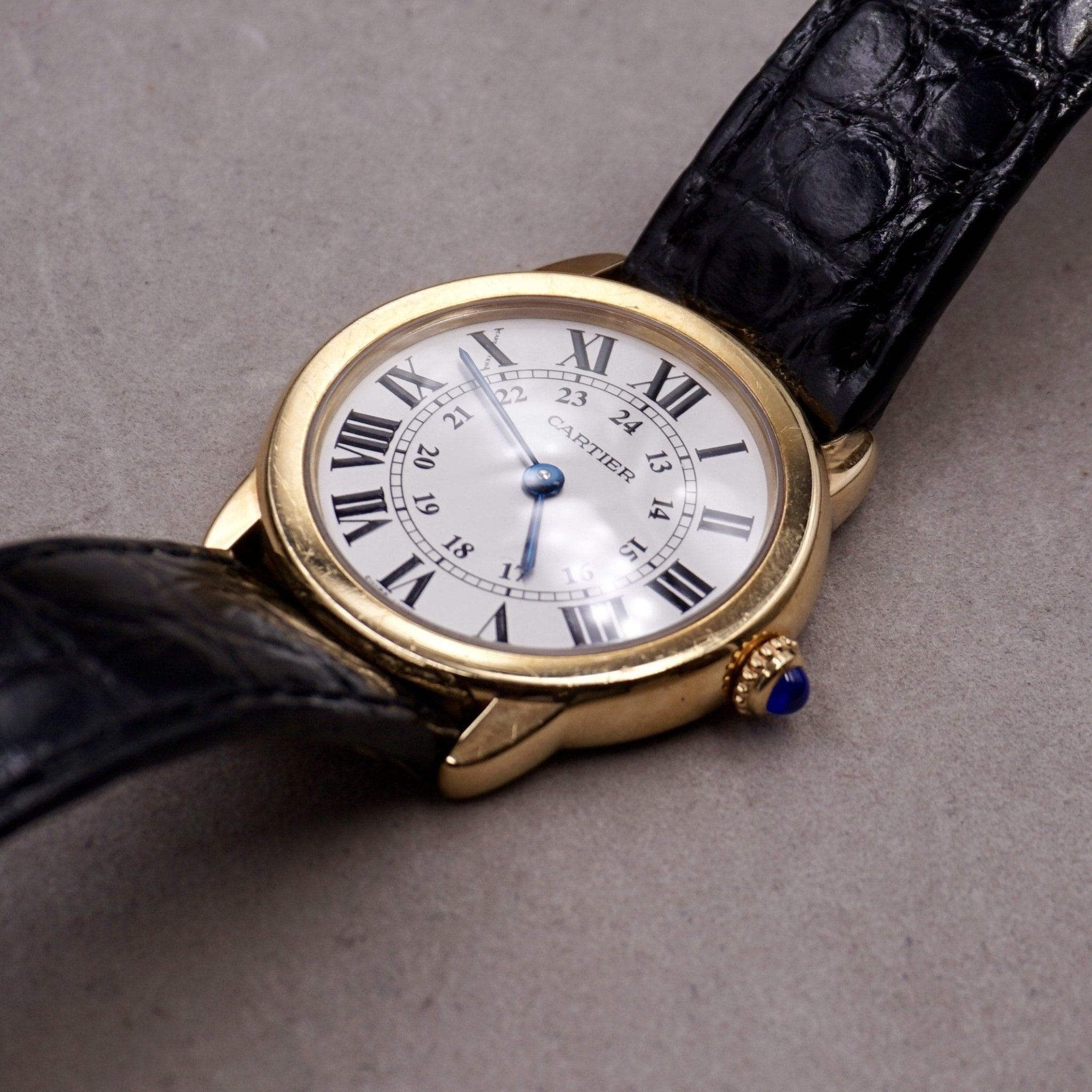 CARTIER RONDE SOLO LADY OR JAUNE - montre vintage - Contre - Temps Paris