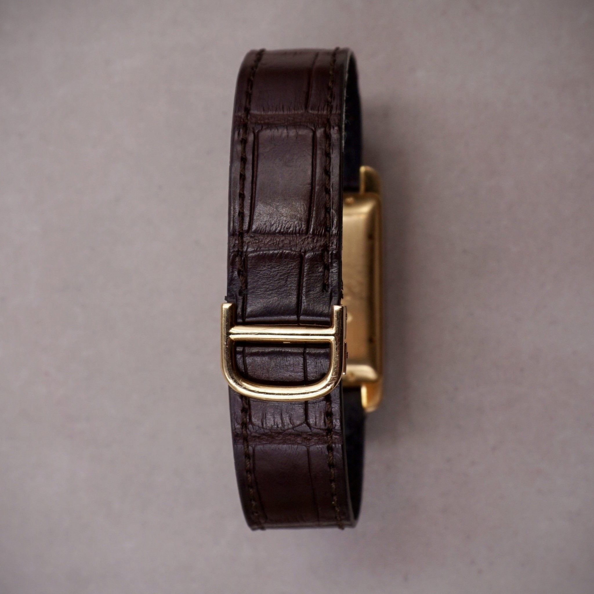 CARTIER TANK AMERICAINE HOMME OR JAUNE - montre vintage - Contre - Temps Paris