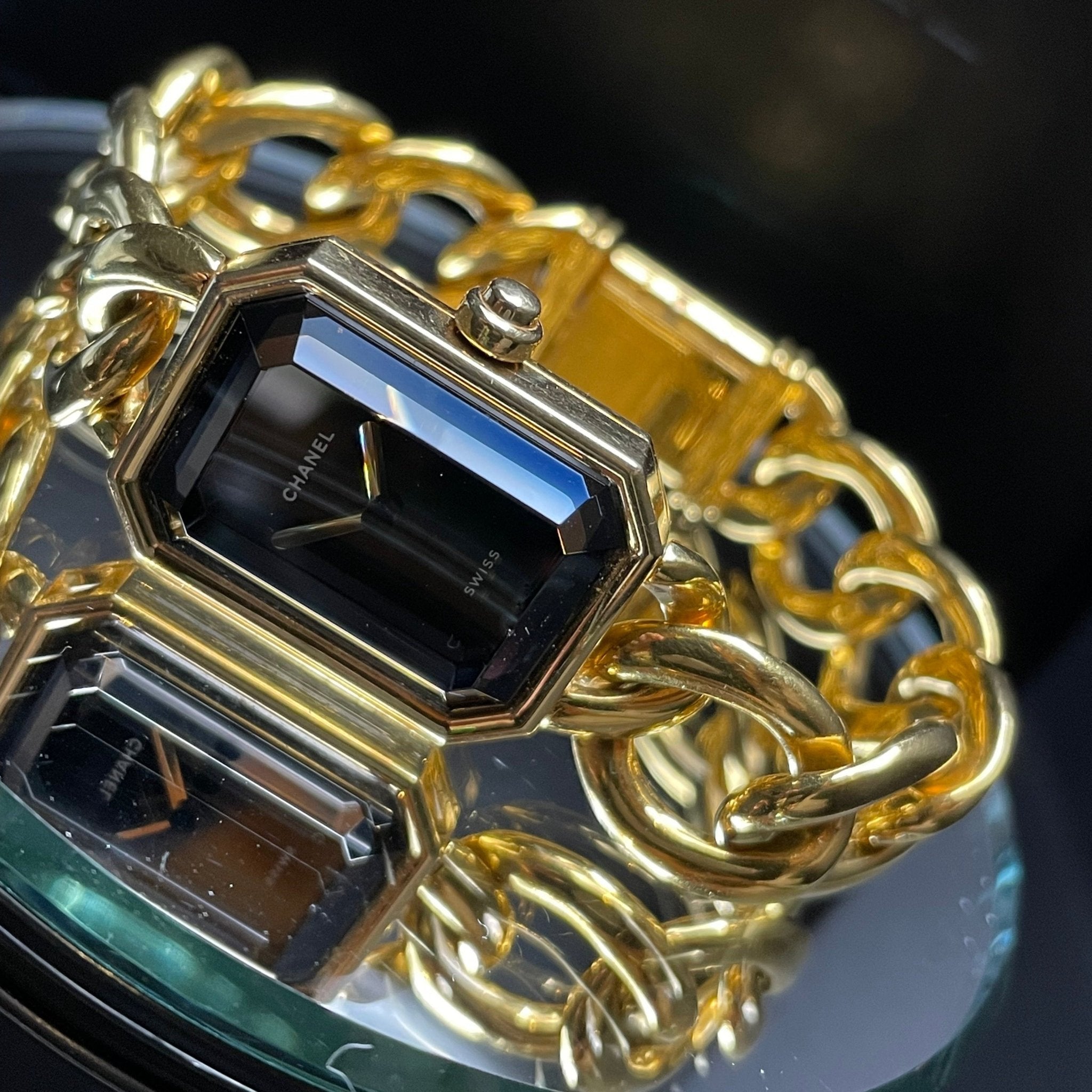 CHANEL "PREMIERE CHAINE" OR JAUNE - montre vintage - Contre - Temps Paris