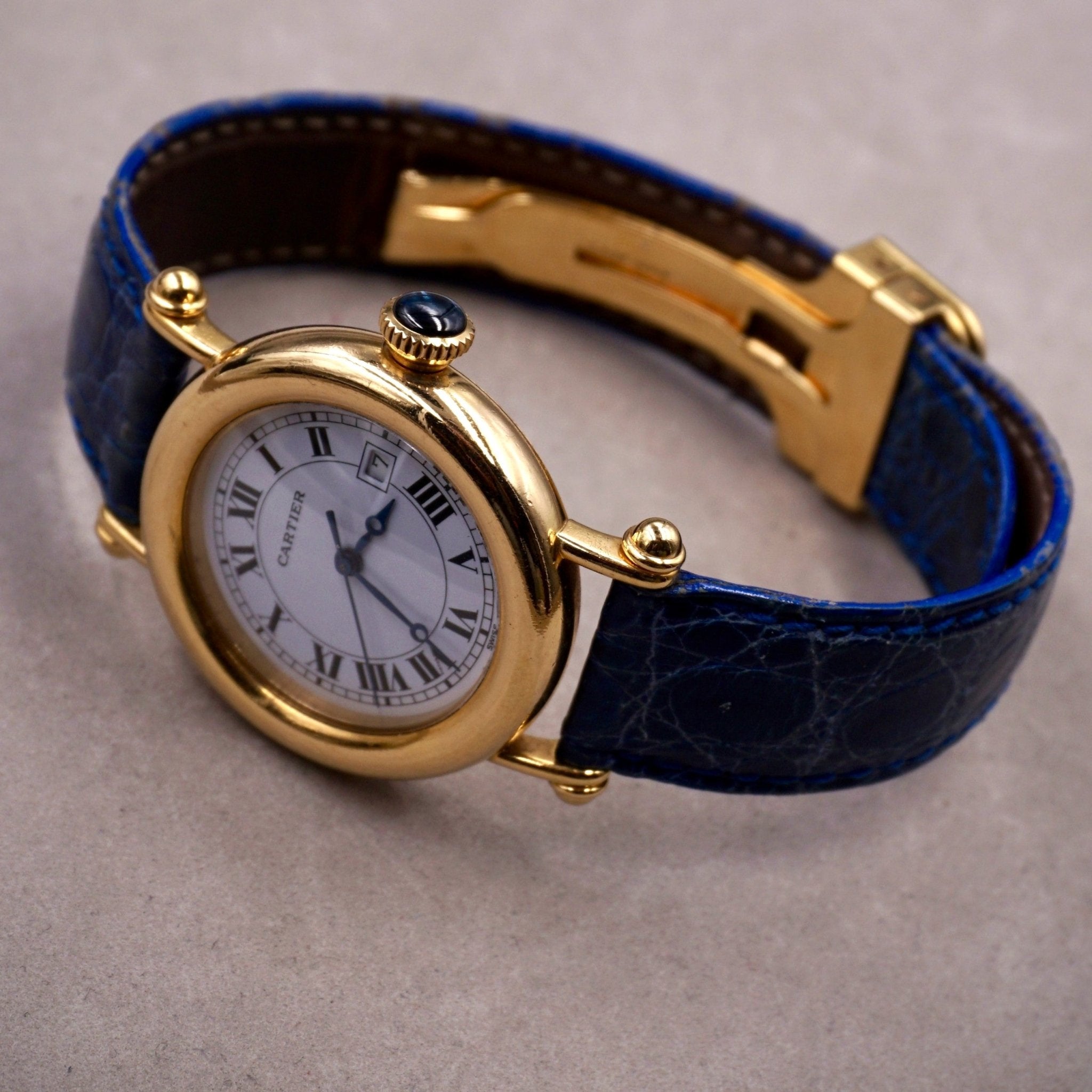 CARTIER DIABOLO GRAND MODELE OR JAUNE - montre vintage - Contre - Temps Paris