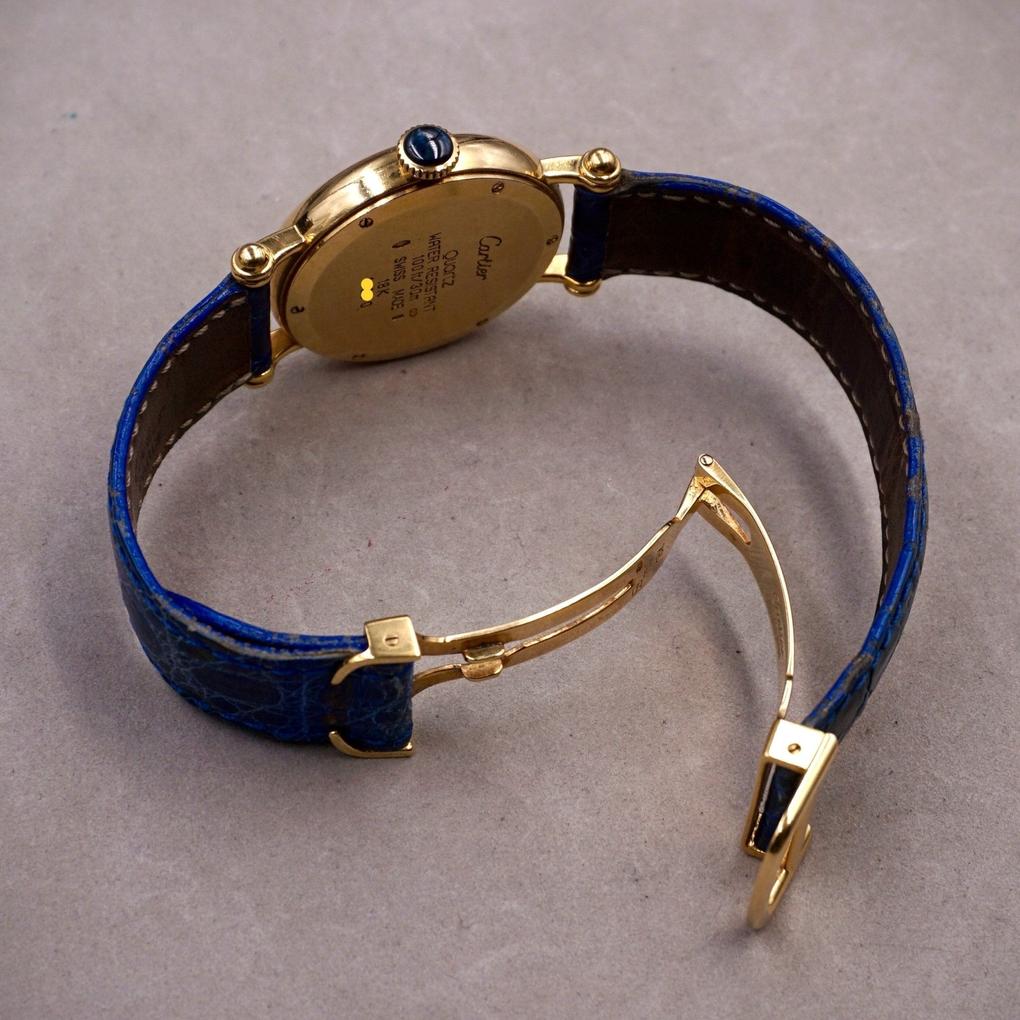 CARTIER DIABOLO GRAND MODELE OR JAUNE - montre vintage - Contre - Temps Paris