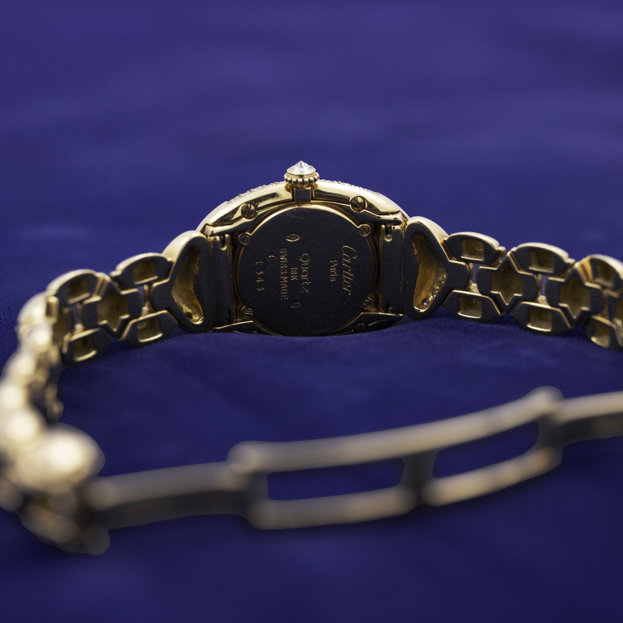 CARTIER BAIGNOIRE OR ET DIAMANTS - montre vintage - Contre - Temps Paris