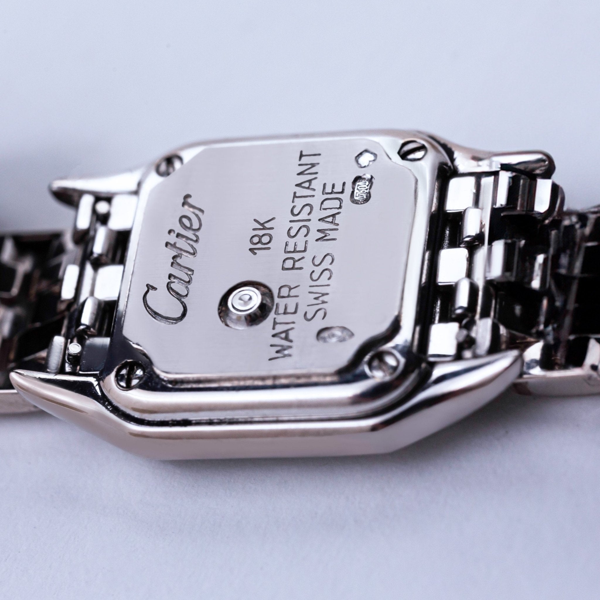 CARTIER PANTHERE MINI OR BLANC ET DIAMANTS - montre vintage - Contre - Temps Paris