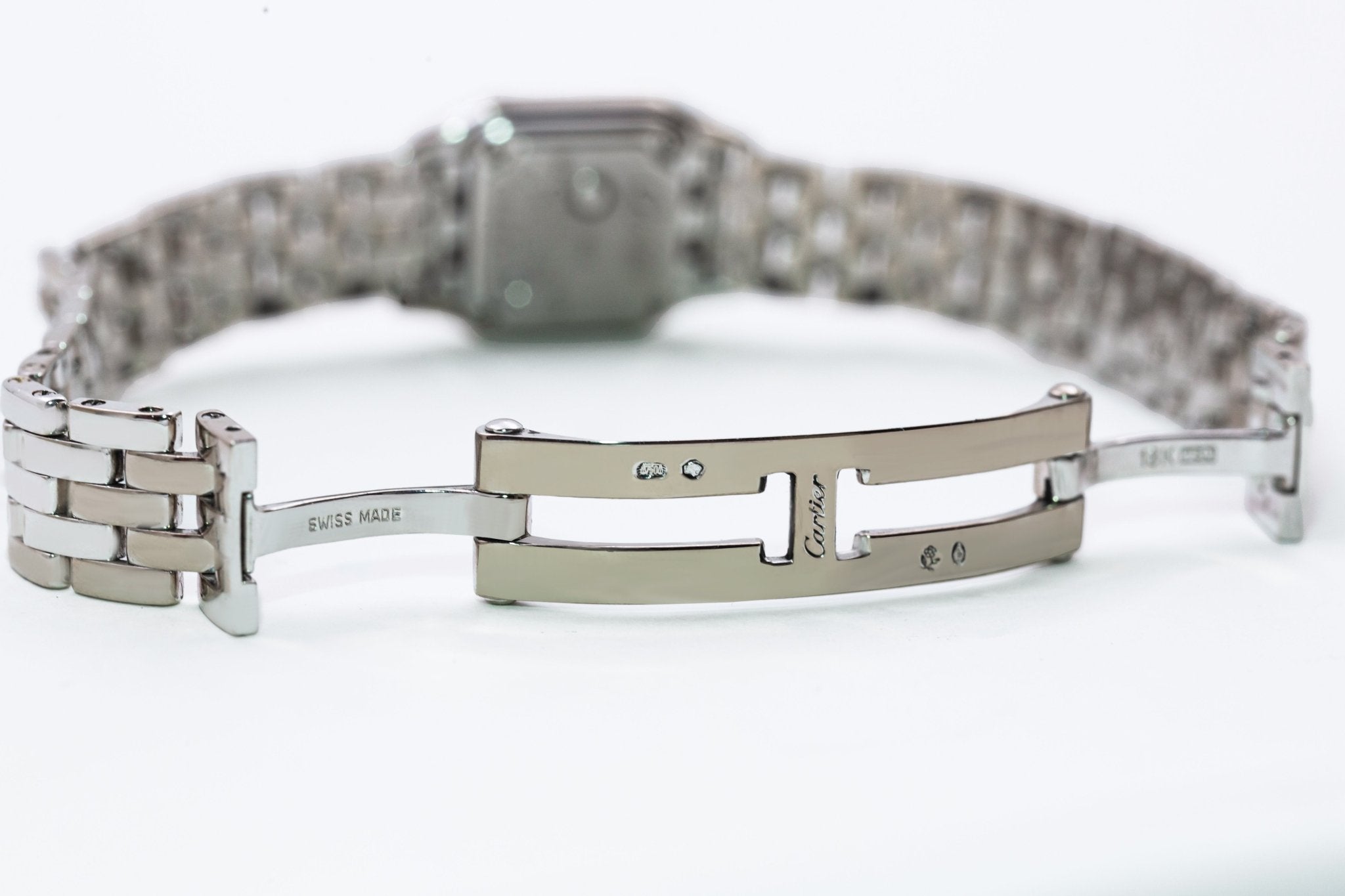 CARTIER PANTHERE MINI OR BLANC ET DIAMANTS - montre vintage - Contre - Temps Paris