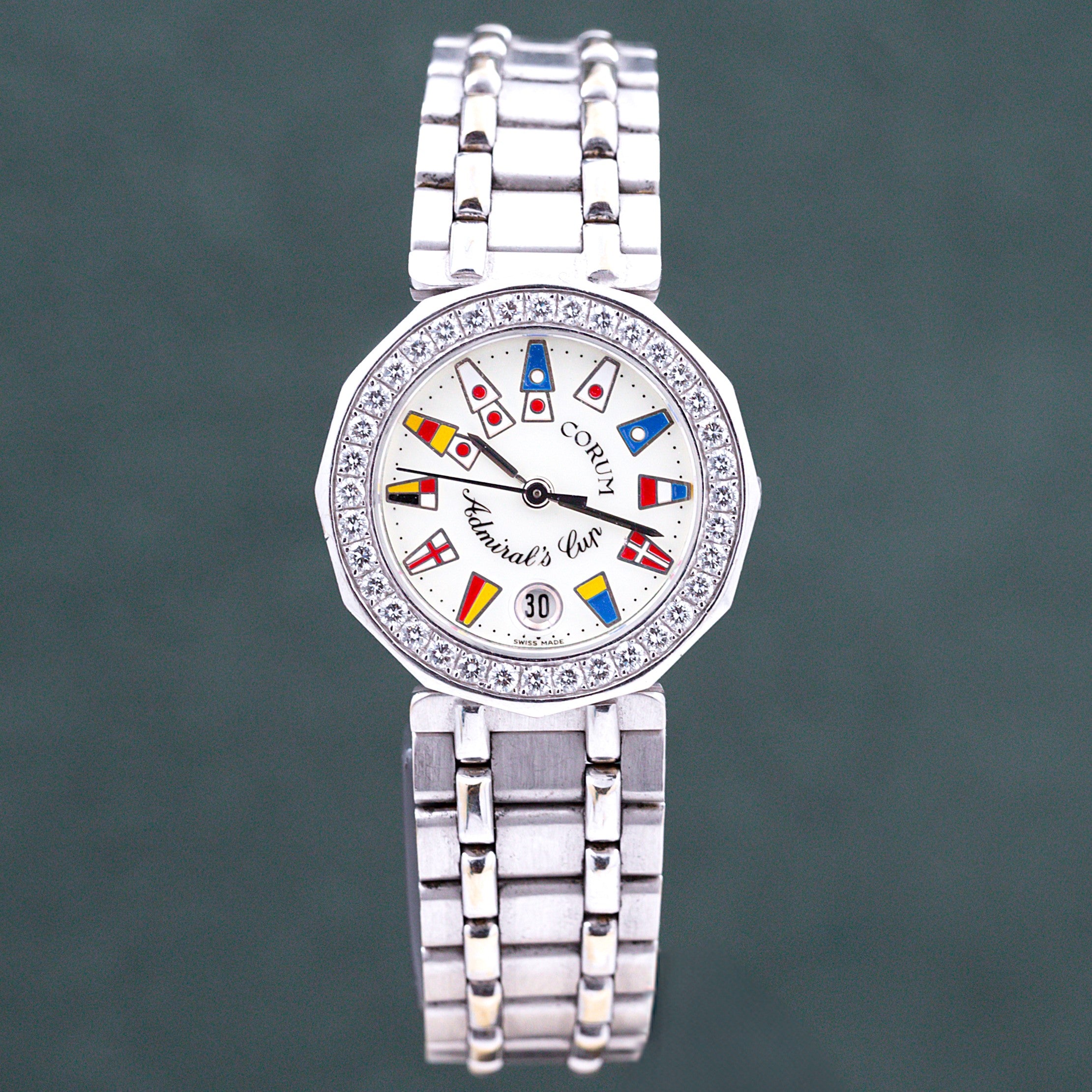 CORUM ADMIRAL'S CUP LADY WHITE GOLD &amp; DIAMONDS