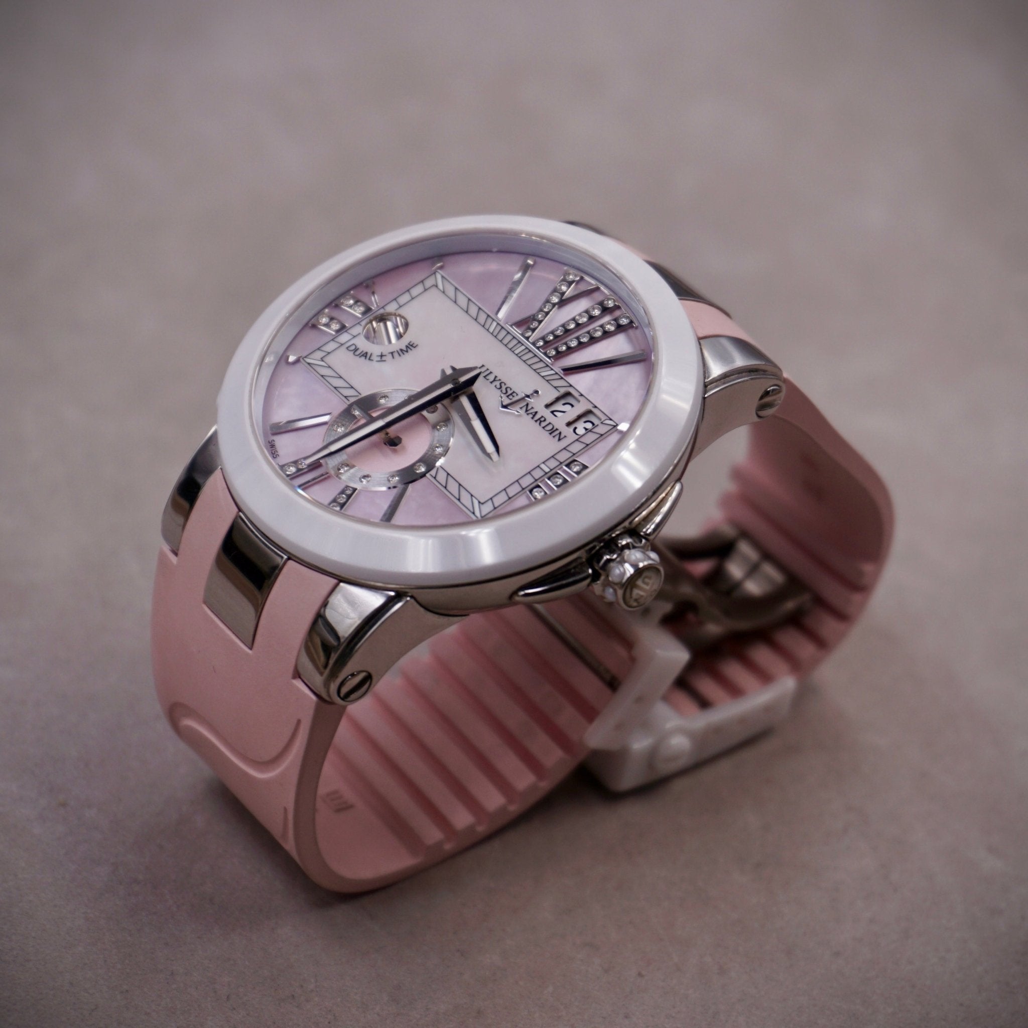 ULYSSE NARDIN CLASSIC LADY DUAL TIME - montre vintage - Contre - Temps Paris