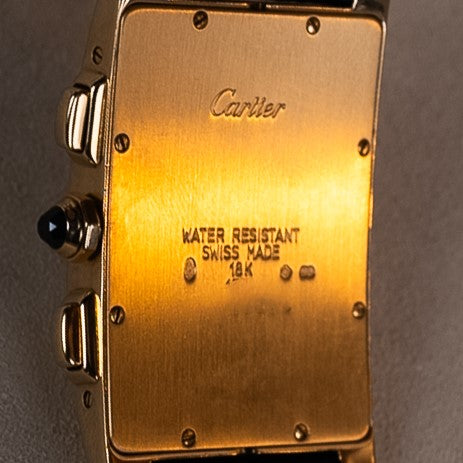 CARTIER TANK AMERICAN CHRONOREFLEX GOLD