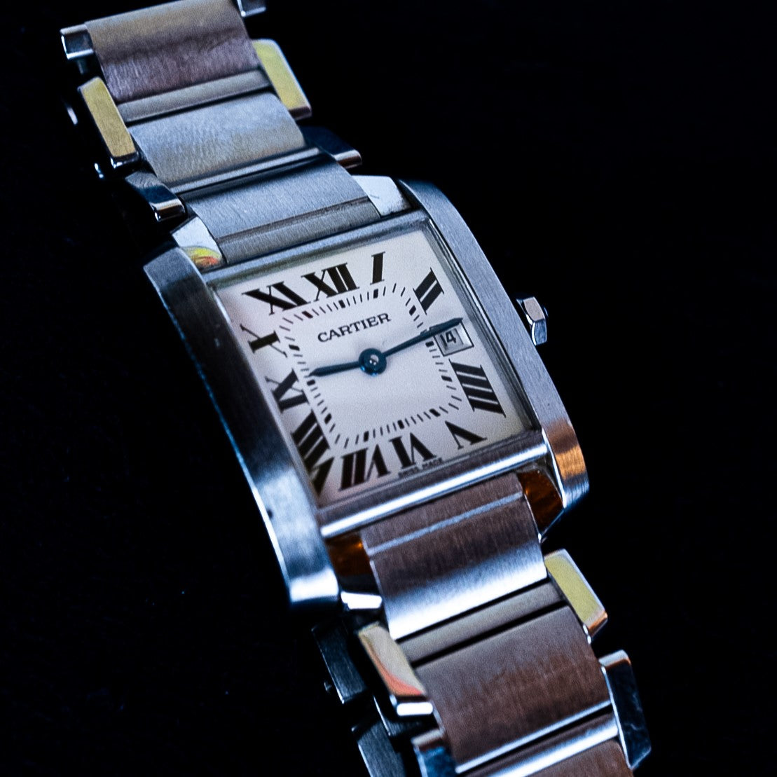 CARTIER TANK FRANCAISE ACIER