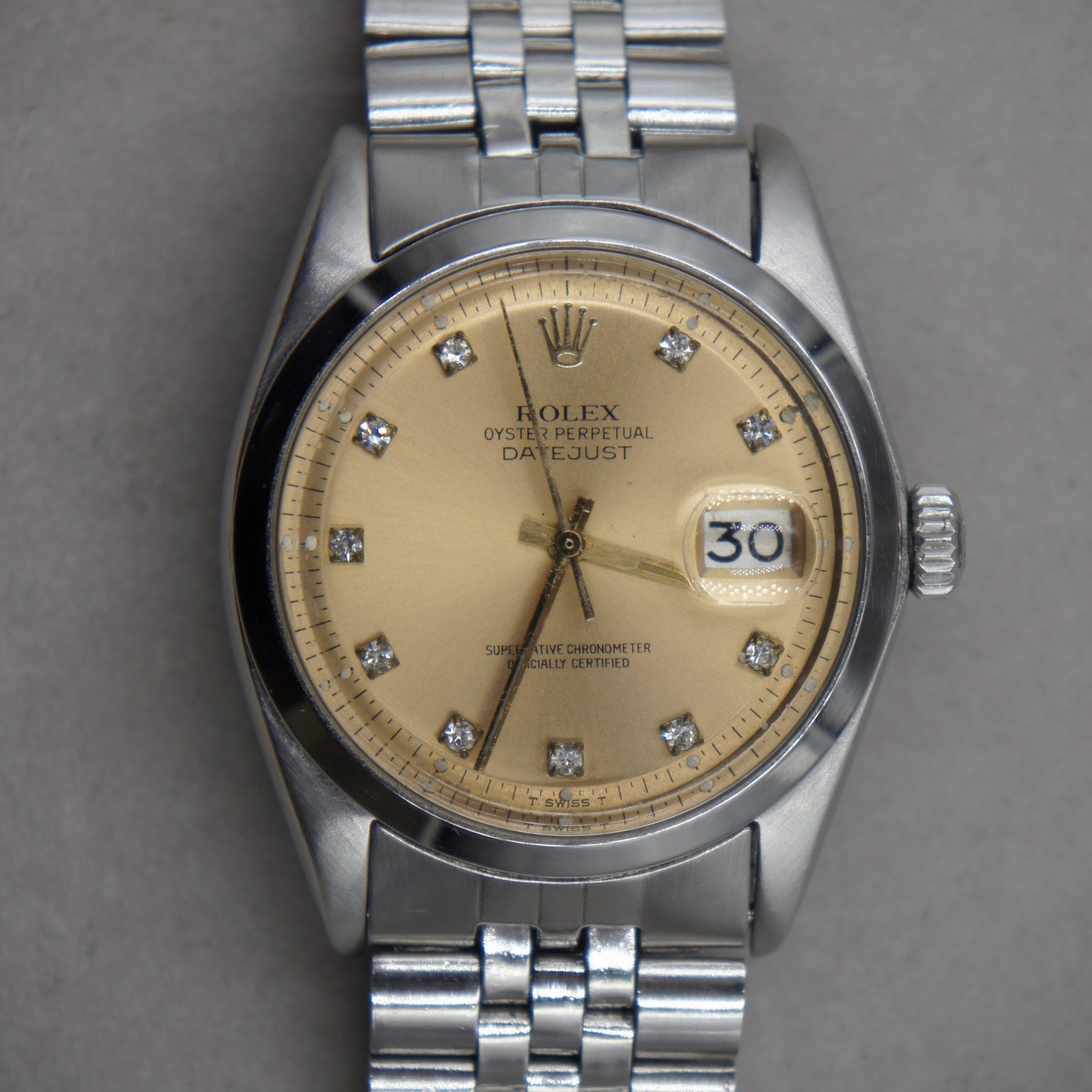 ROLEX DATEJUST STEEL DIAMONDS INDEXES