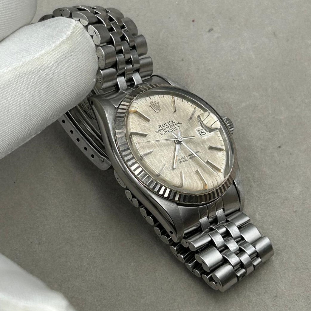 ROLEX DATEJUST 36MM STEEL WHITE GOLD BEZEL