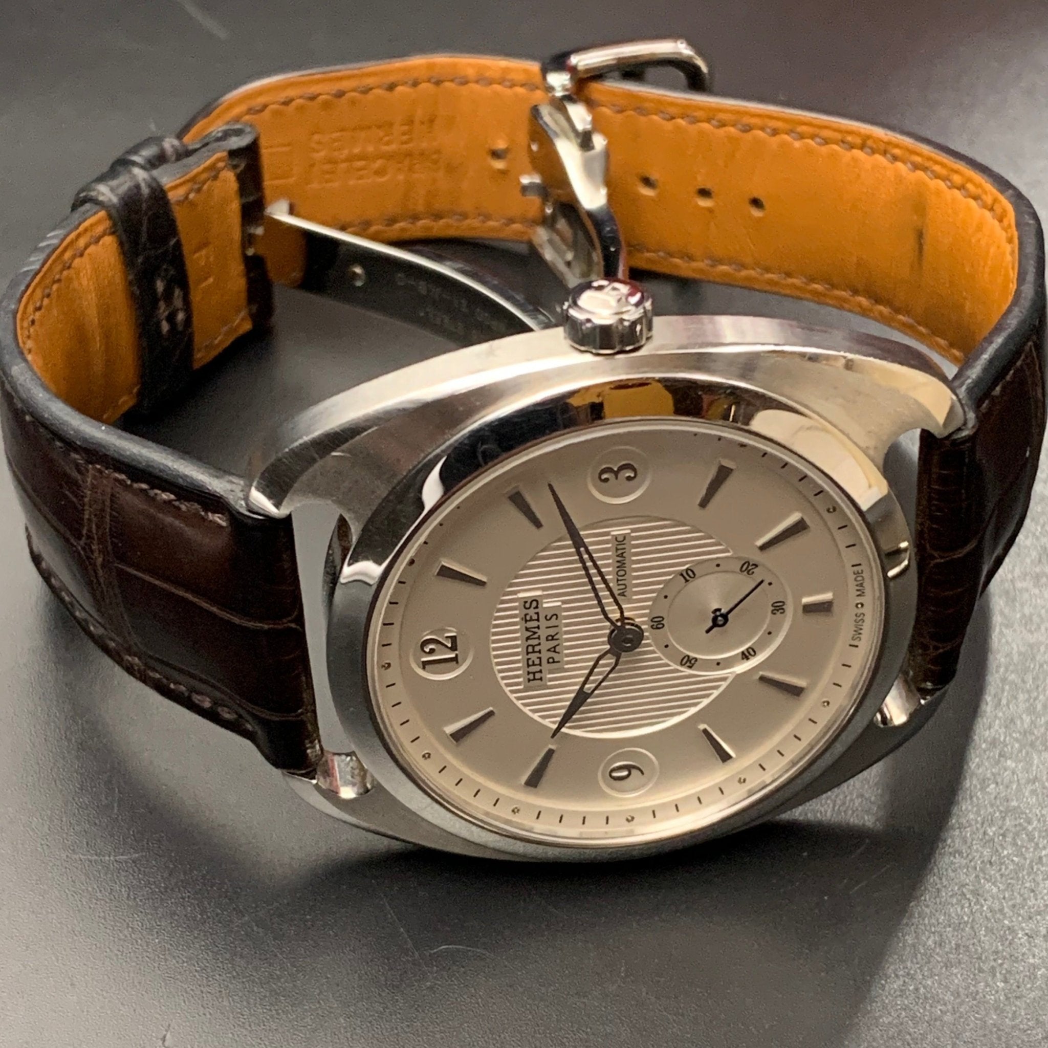 HERMES "DRESSAGE" POUR HOMME - montre vintage - Contre - Temps Paris