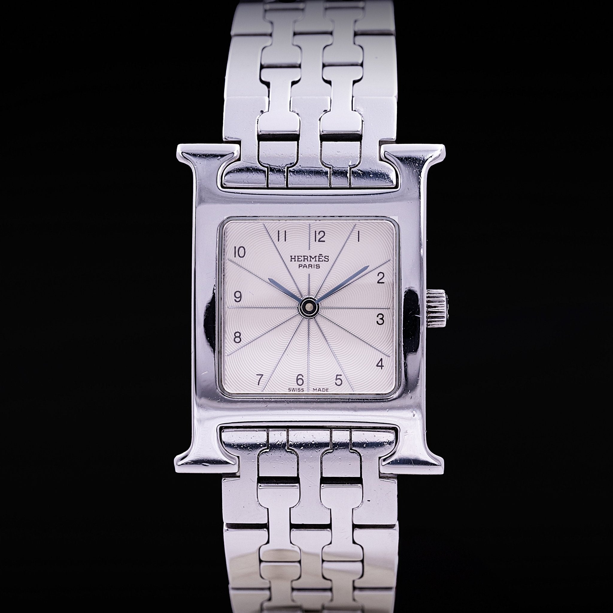 Hermès Heure H lady acier, années 2010 - montre vintage - Contre-Temps Paris