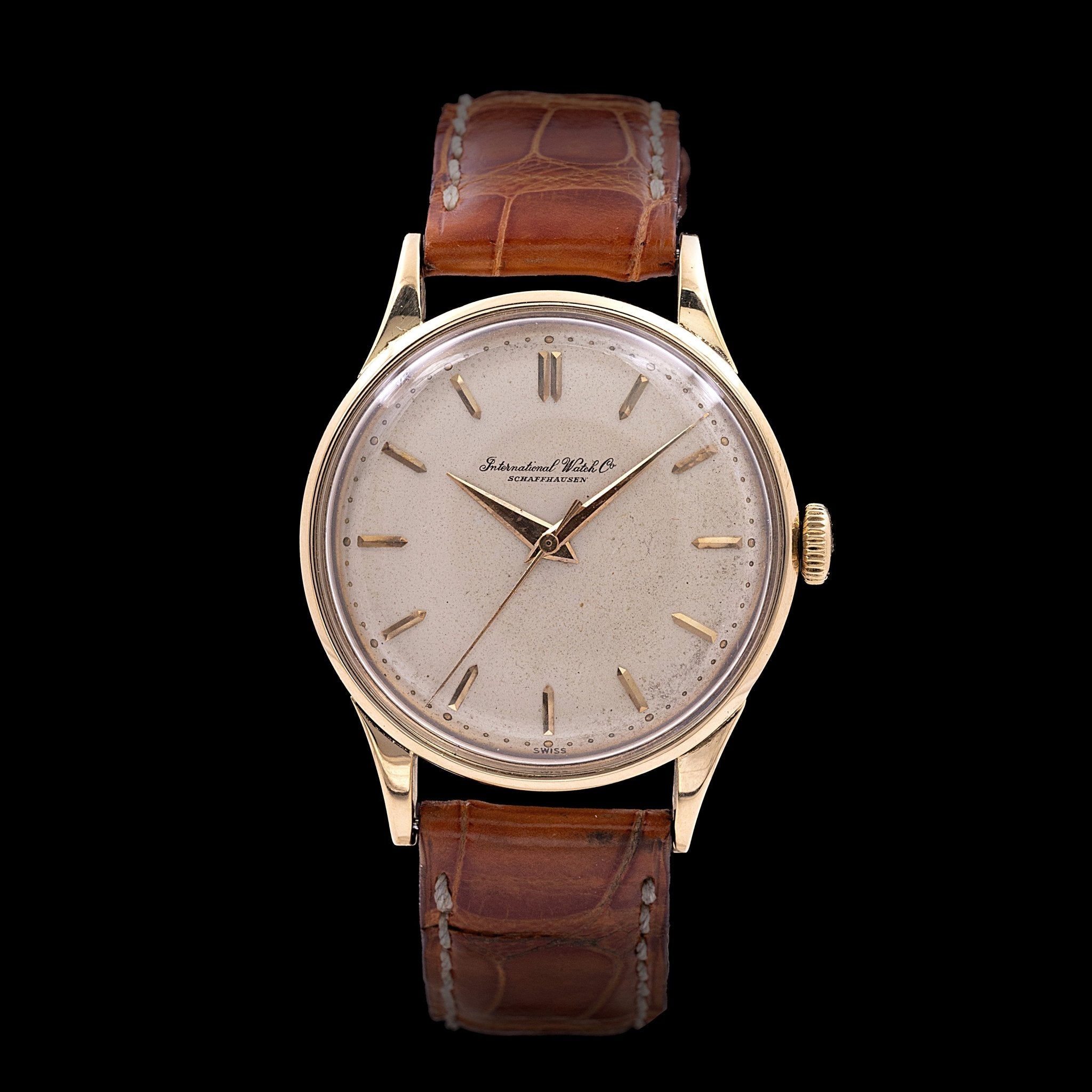 IWC Schaffhausen Habillée Or Jaune 34 mm, années 50 - montre vintage - Contre - Temps Paris