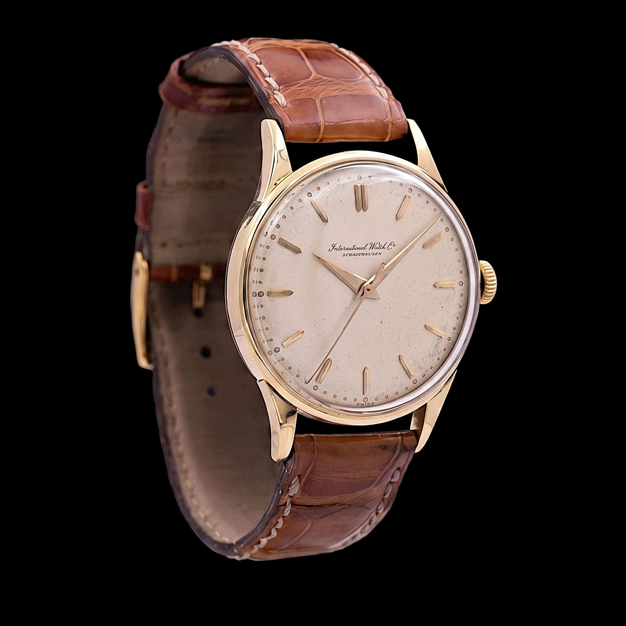 IWC Schaffhausen Habillée Or Jaune 34 mm, années 50 - montre vintage - Contre - Temps Paris