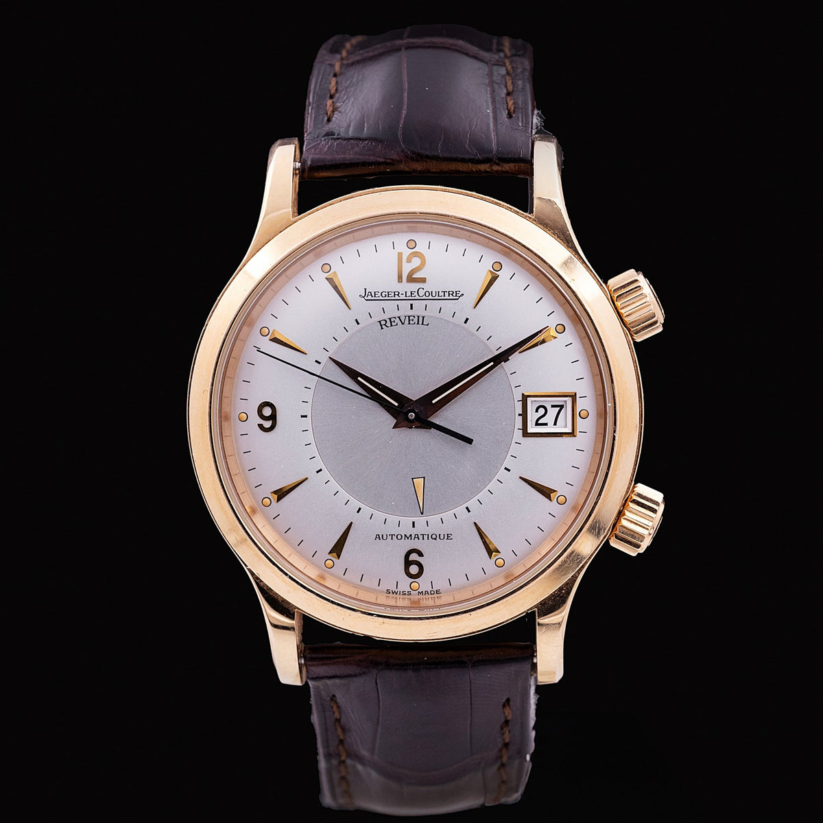 Jaeger-LeCoultre Memovox Réveil Master Control Or Rose Ref. 141.2.97, circa 1994 - montre vintage - Contre-Temps Paris