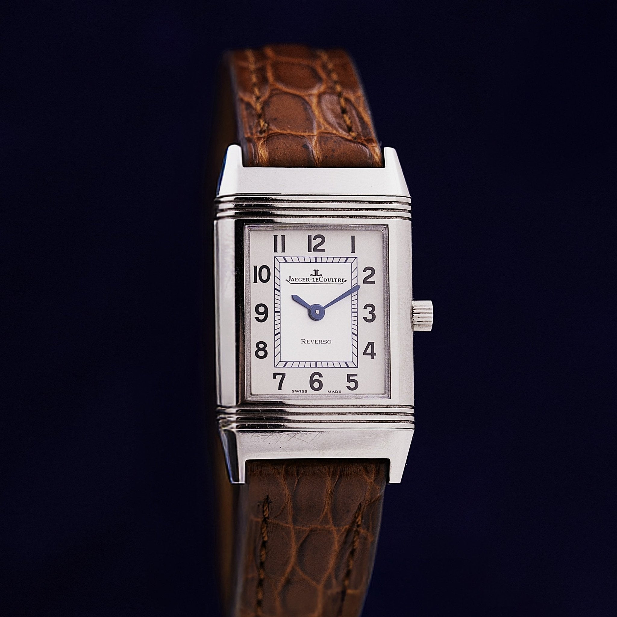 JAEGER - LECOULTRE REVERSO LADY MONOFACE ACIER - montre vintage - Contre - Temps Paris