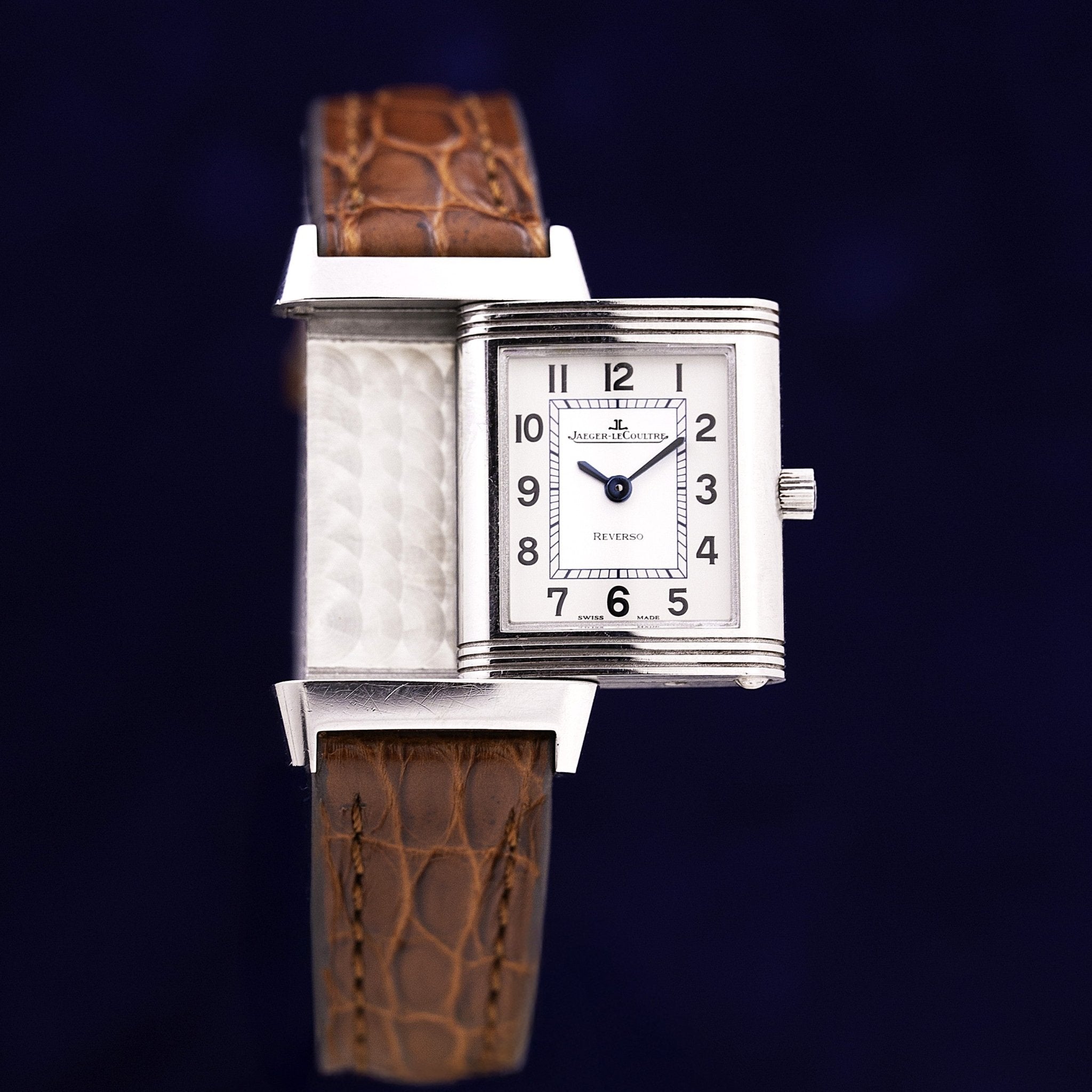 JAEGER - LECOULTRE REVERSO LADY MONOFACE ACIER - montre vintage - Contre - Temps Paris