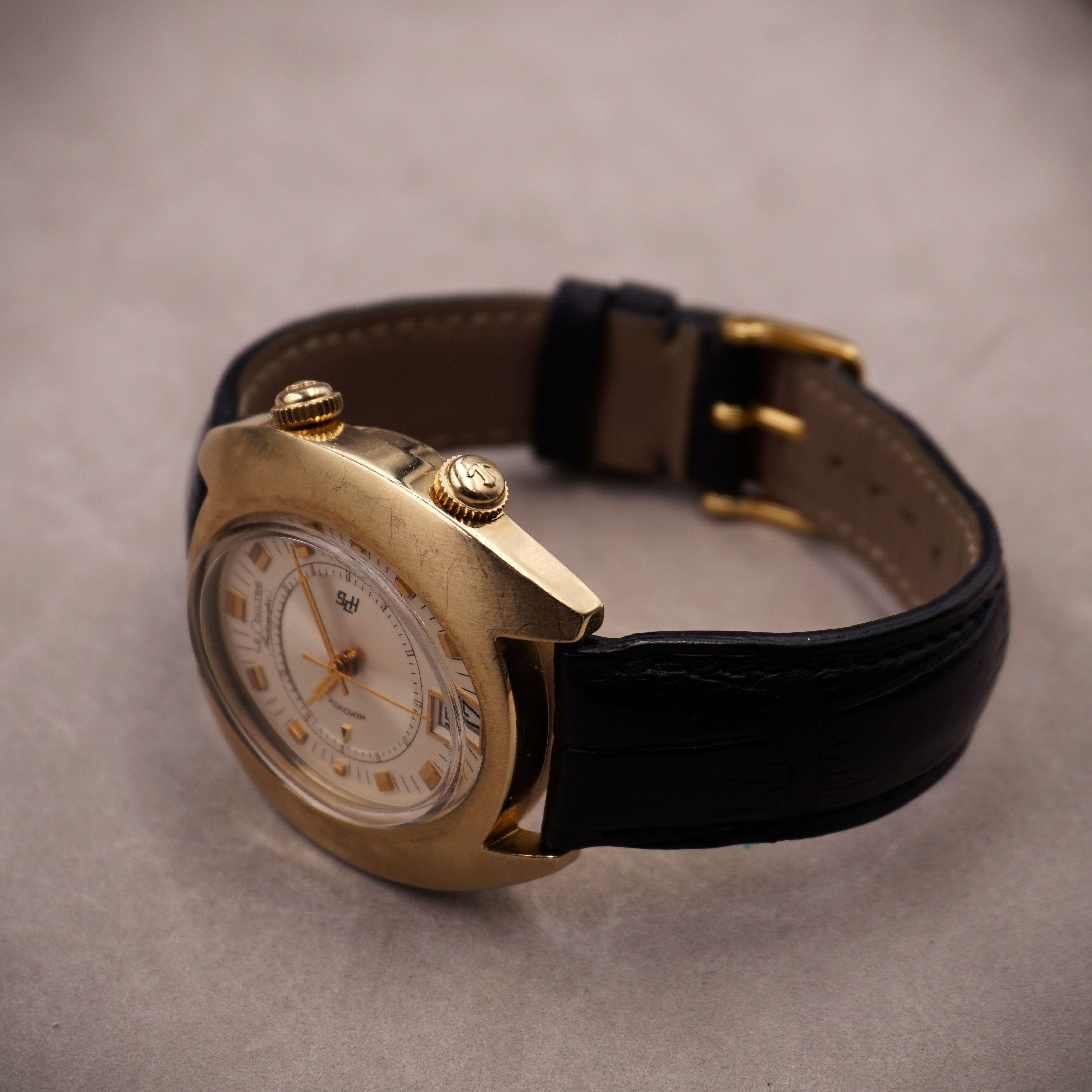 LECOULTRE MEMOVOX HPG AUTOMATIC YELLOW GOLD