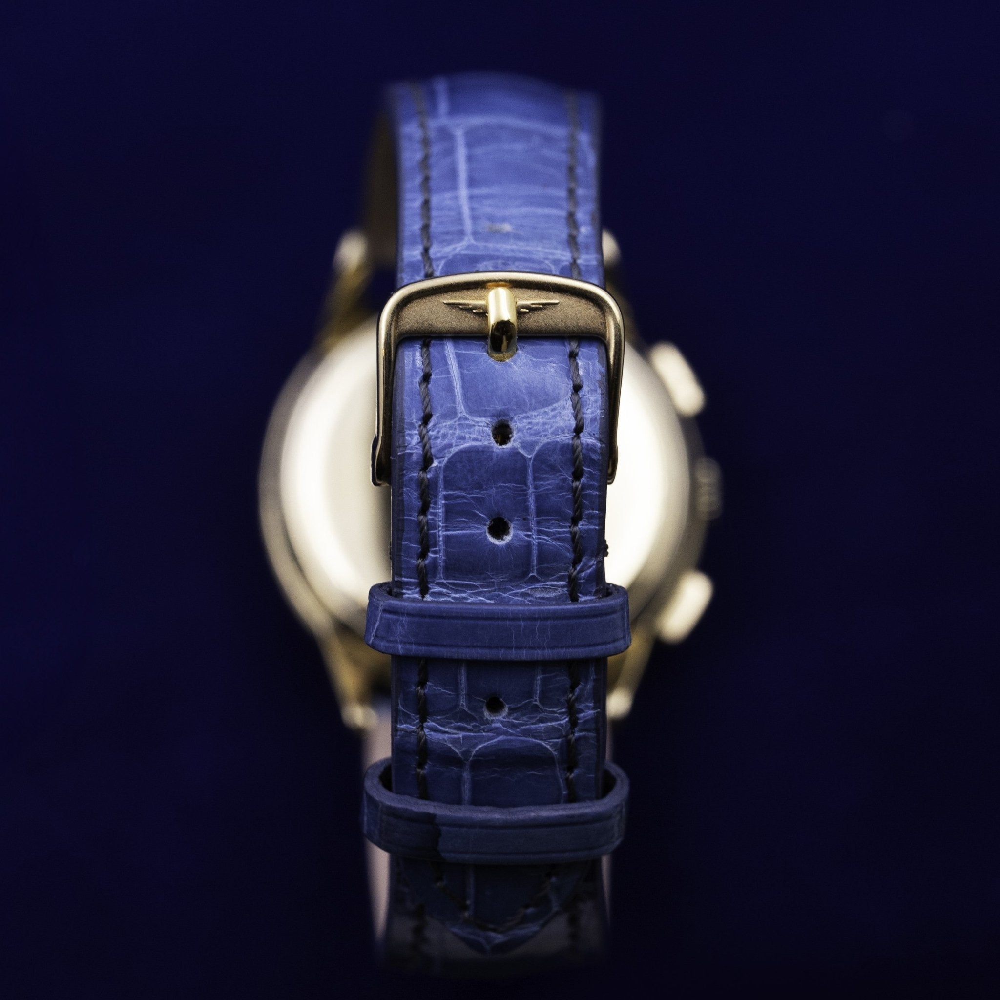 LONGINES CHRONOGRAPHE FLY - BACK OR JAUNE - montre vintage - Contre - Temps Paris