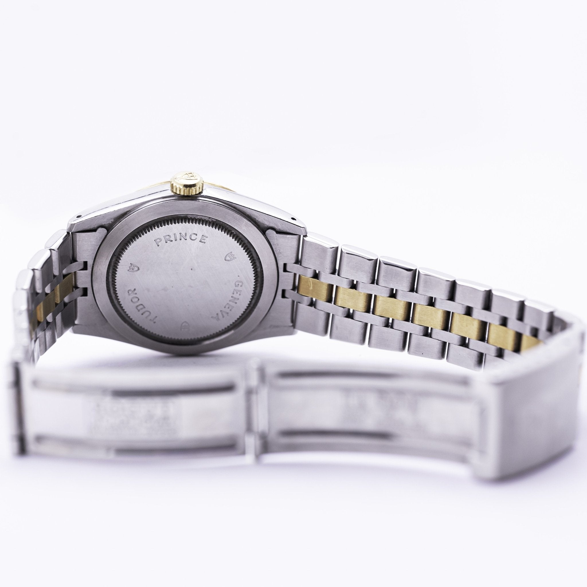 TUDOR PRINCE DATE DAY BICOLORE INDEXES DIAMANTS - montre vintage - Contre - Temps Paris