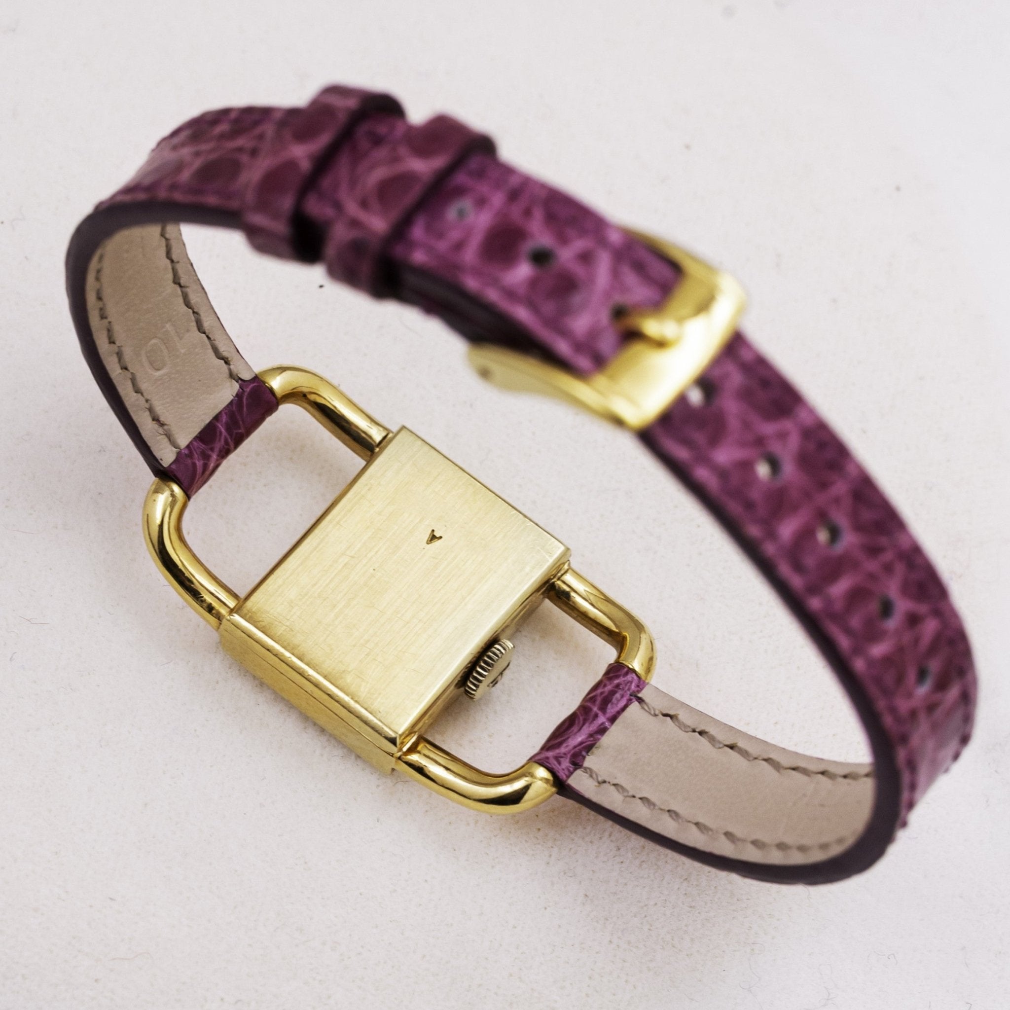 JAEGER - LECOULTRE ETRIER OR JAUNE - montre vintage - Contre - Temps Paris