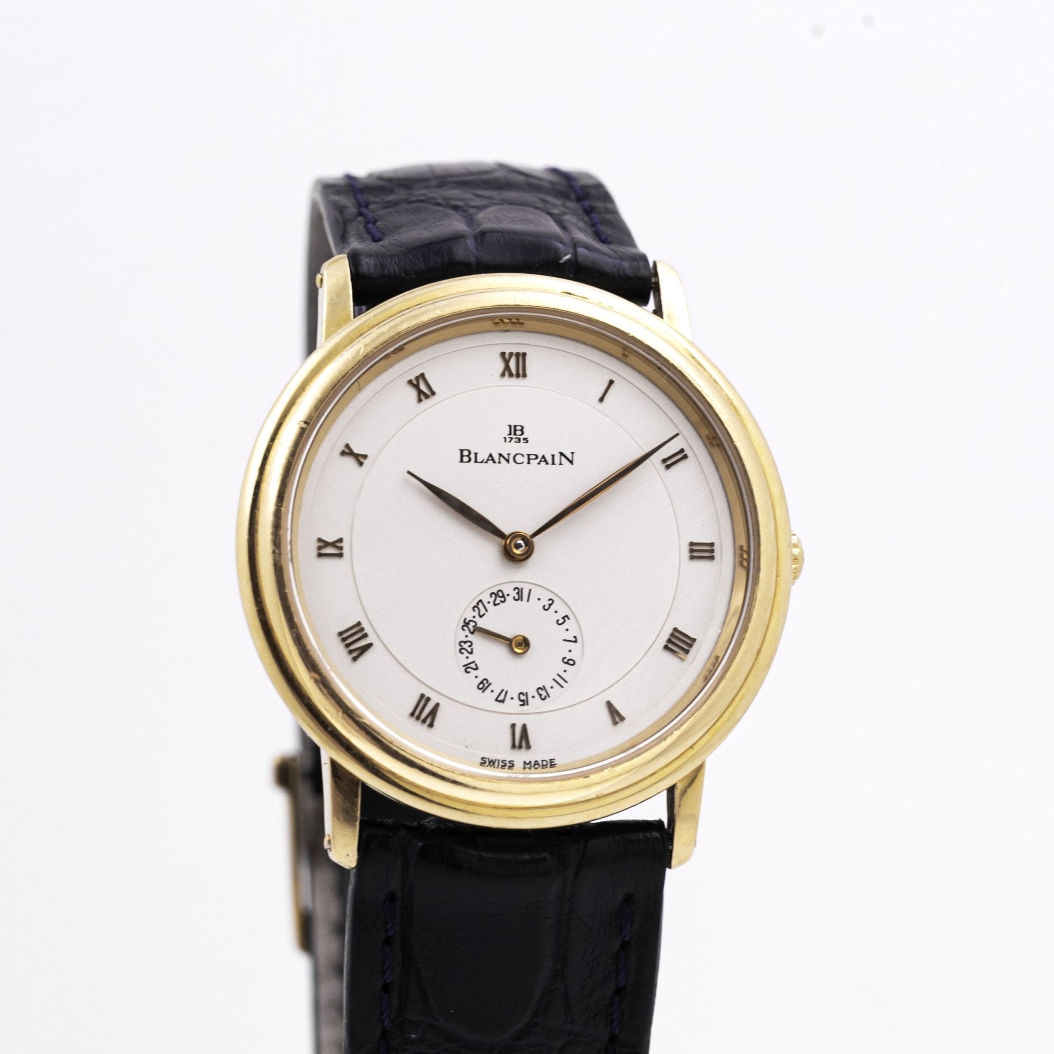 BLANCPAIN VILLERET DATE OR JAUNE - montre vintage - Contre - Temps Paris