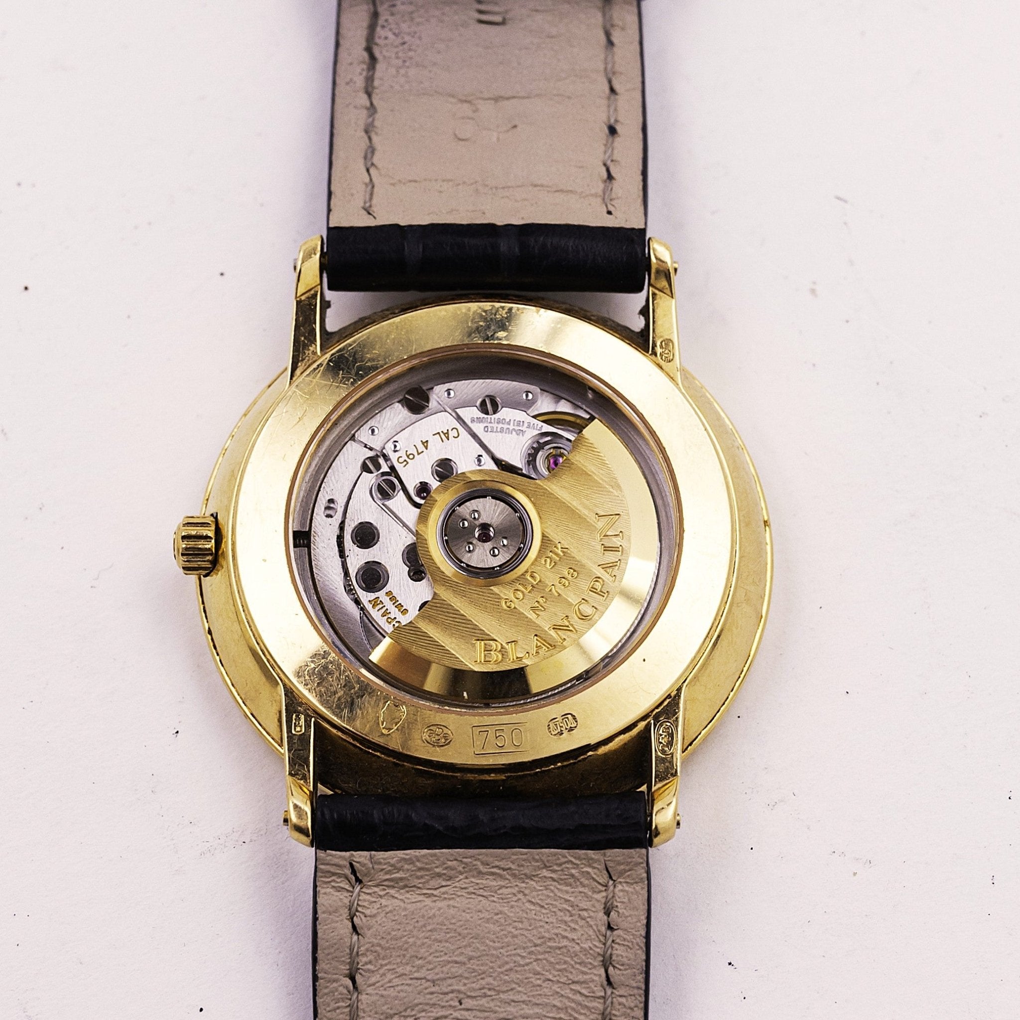 BLANCPAIN VILLERET DATE OR JAUNE - montre vintage - Contre - Temps Paris