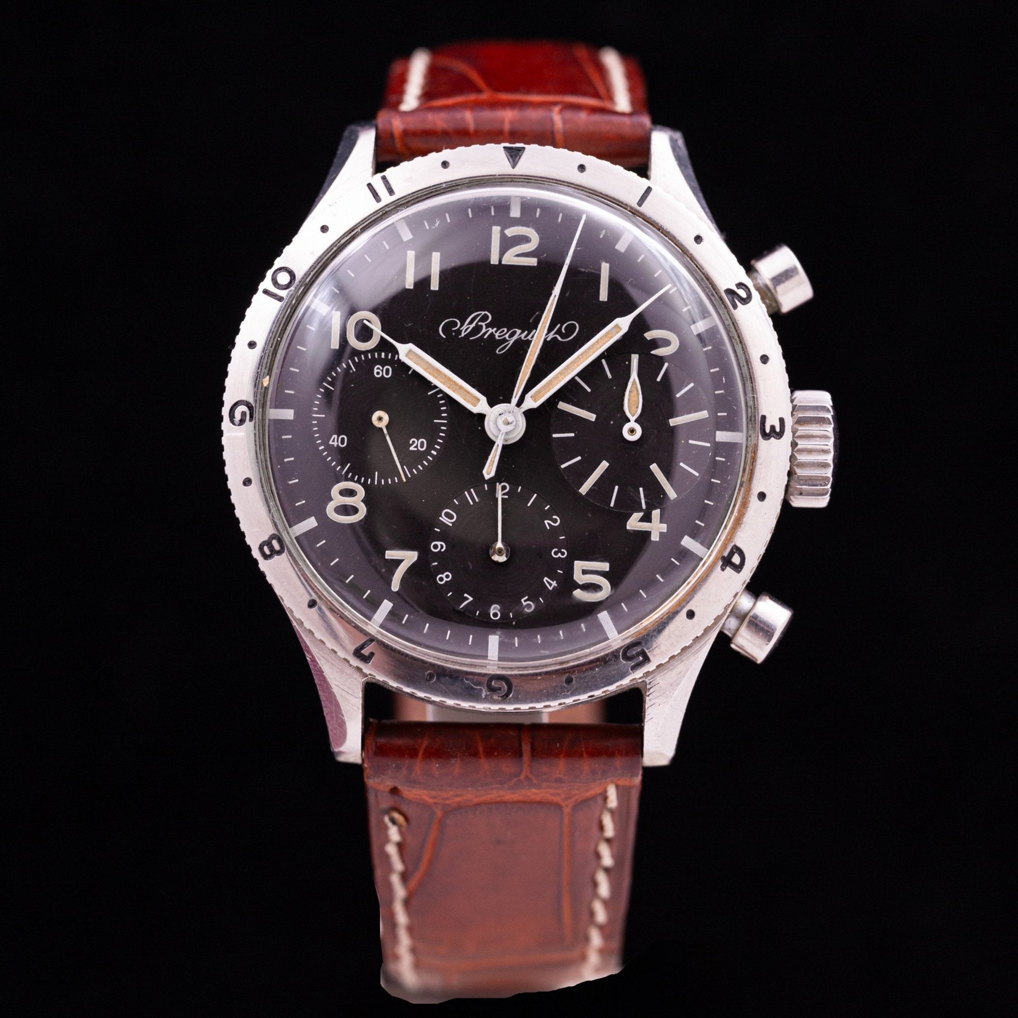 BREGUET CHRONOGRAPHE TYPE XX 3 COMPTEURS FLY BACK - montre vintage - Contre - Temps Paris