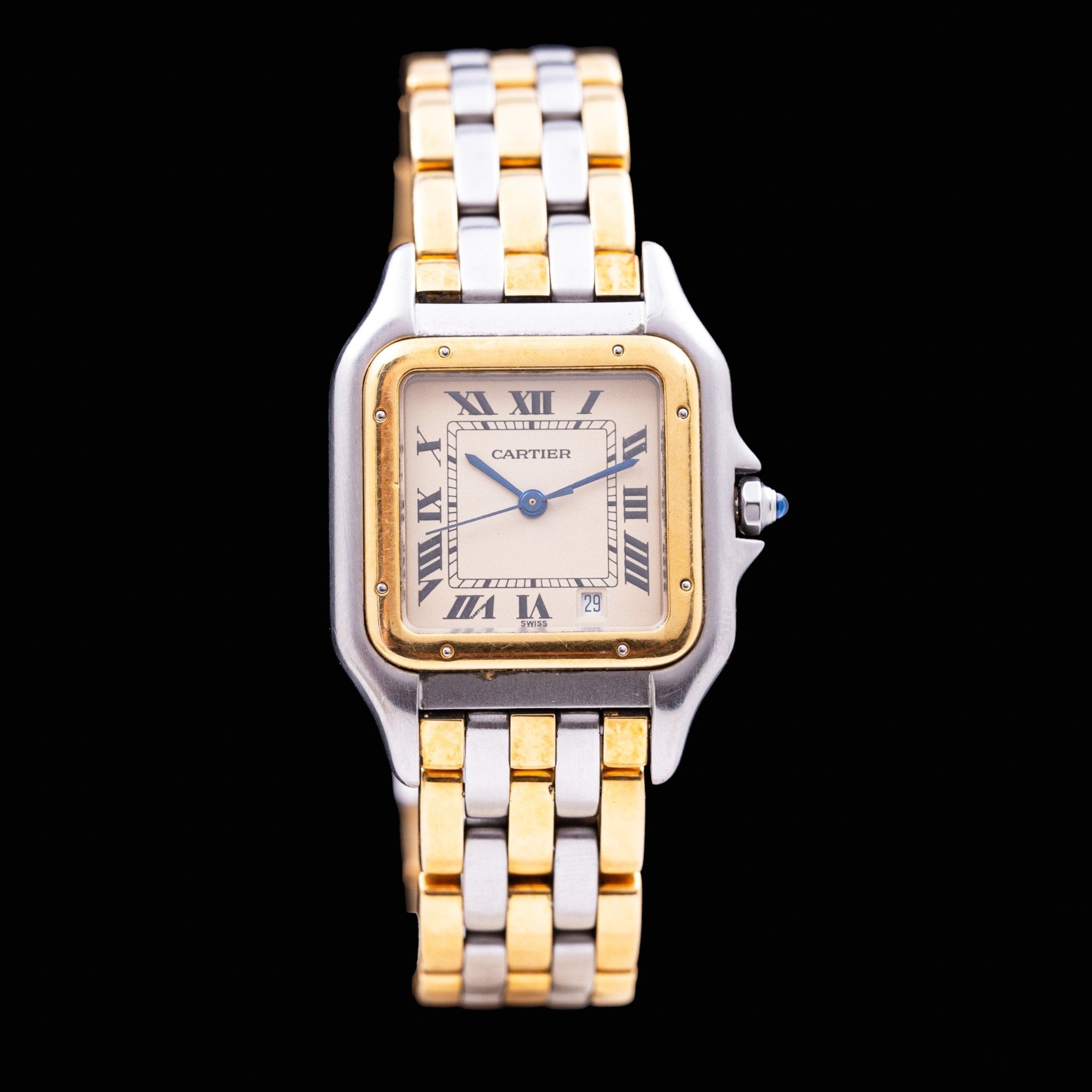 CARTIER PANTHERE OR ET ACIER MEDIUM - montre vintage - Contre - Temps Paris