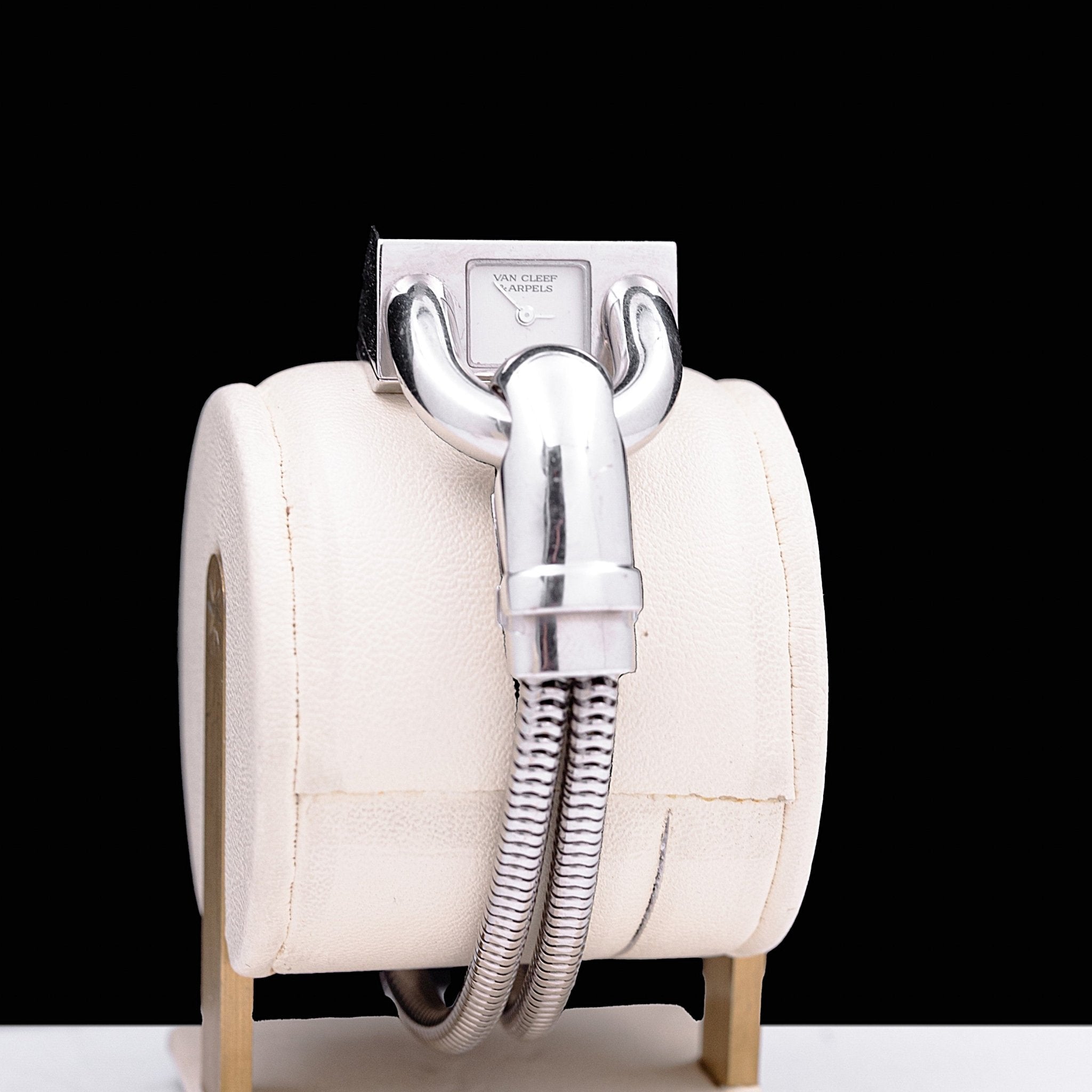 VAN CLEEF & ARPELS CADENAS VINTAGE II OR BLANC - montre vintage - Contre - Temps Paris